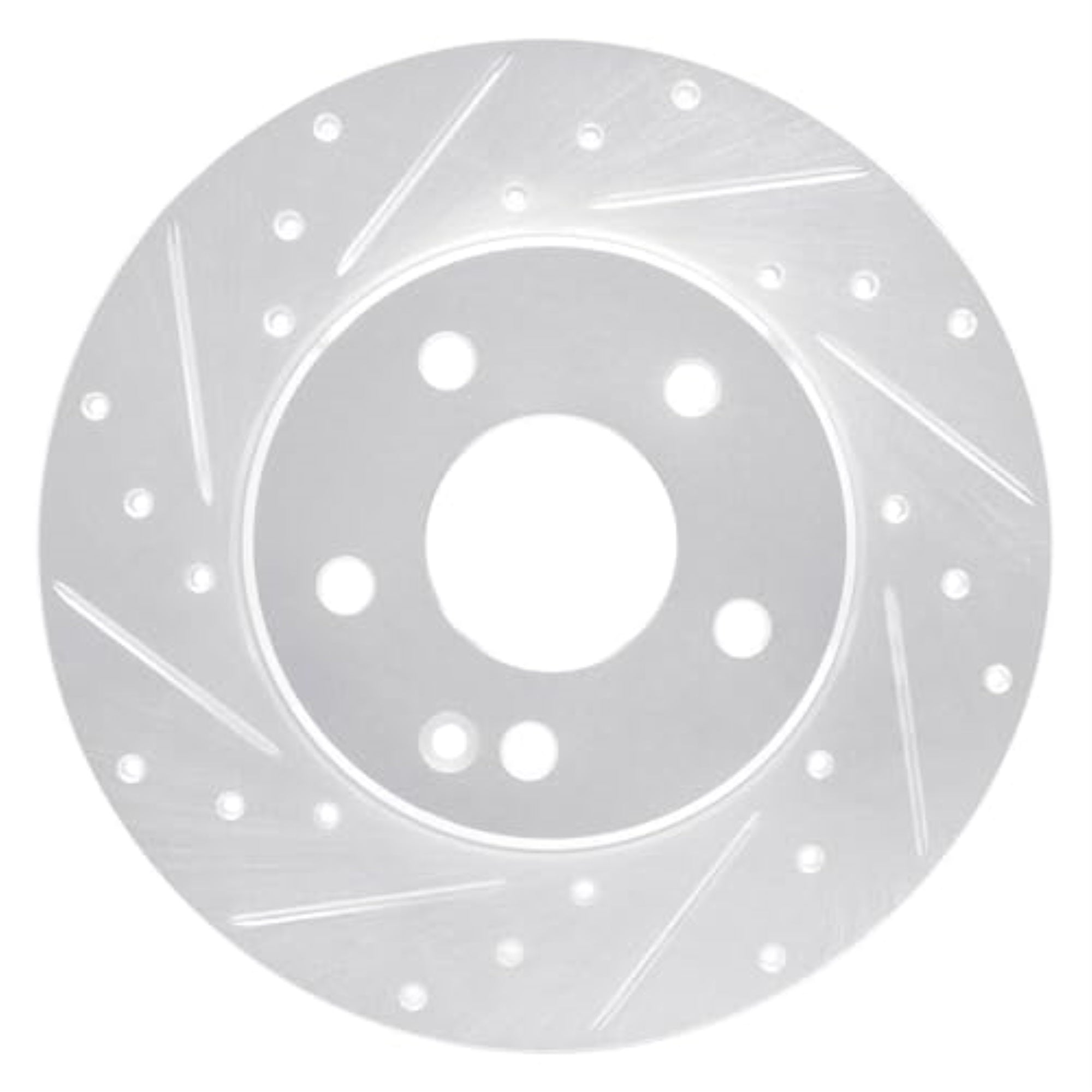 R1 Concepts Brake Rotor Drilled And Slotted Silver Edz-63036L
