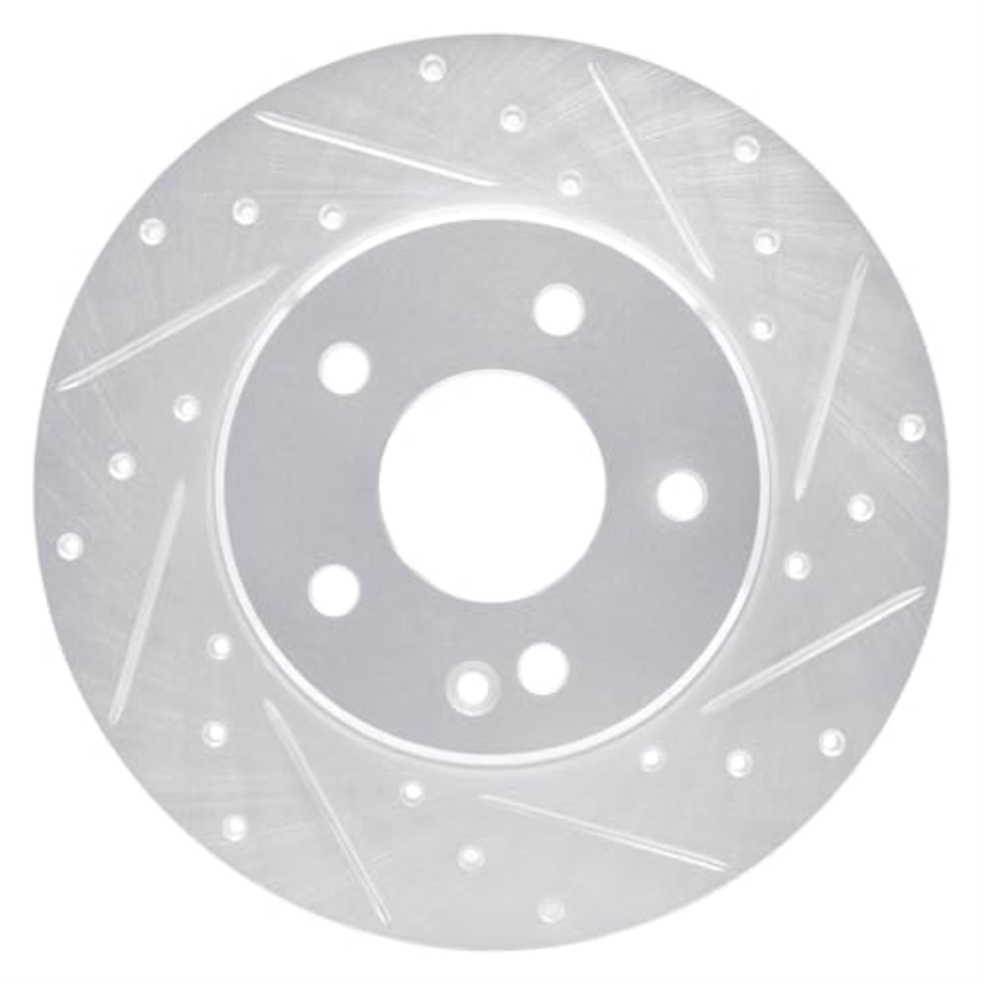 R1 Concepts Brake Rotor Drilled And Slotted Silver Edz-63036R