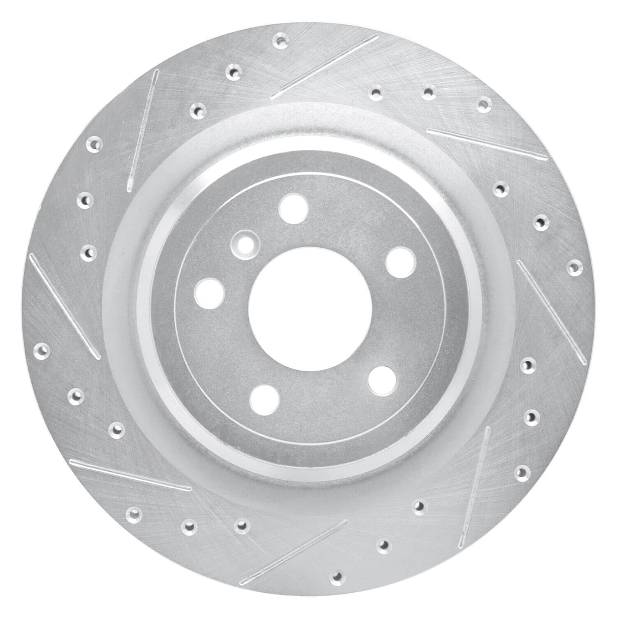 R1 Concepts Brake Rotor Drilled And Slotted Silver Edz-63140L