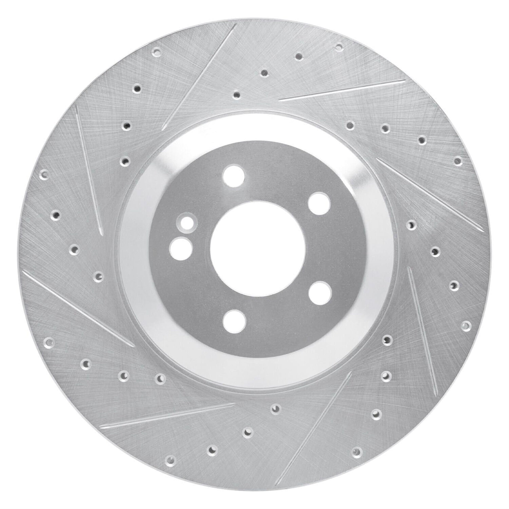 R1 Concepts Brake Rotor Drilled And Slotted Silver Edz-63166L