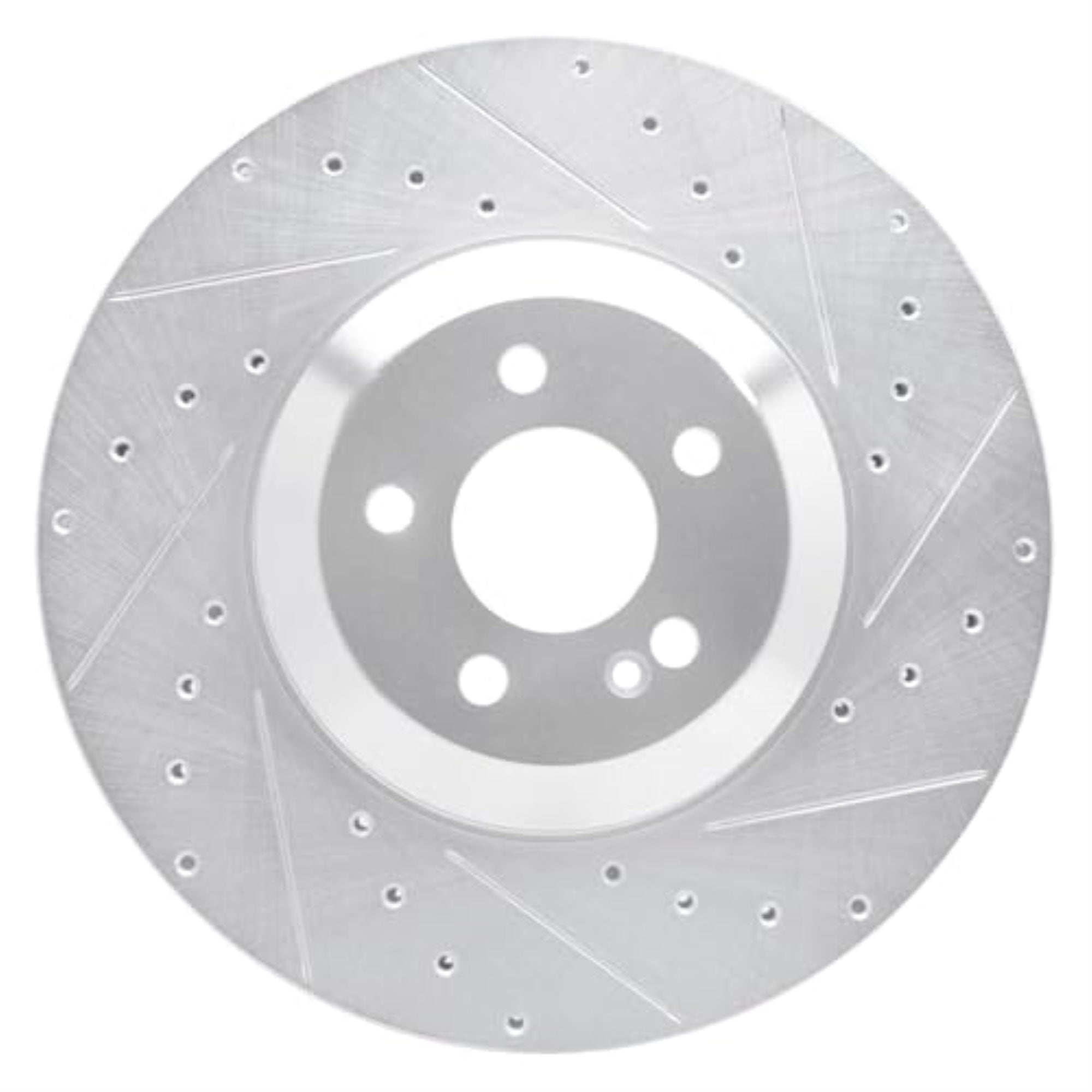 R1 Concepts Brake Rotor Drilled And Slotted Silver Edz-63166R