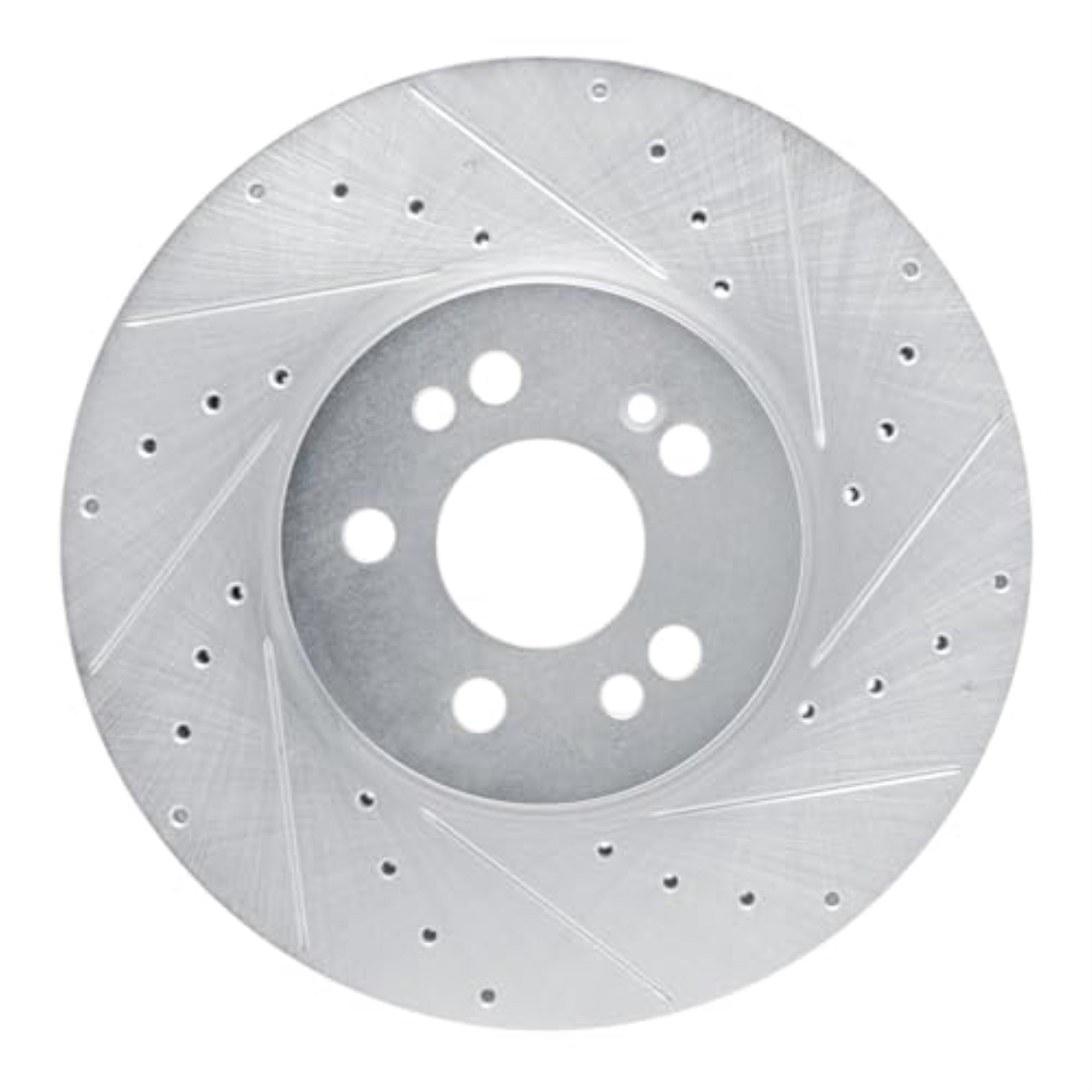 R1 Concepts Brake Rotor Drilled And Slotted Silver Edz-63181R