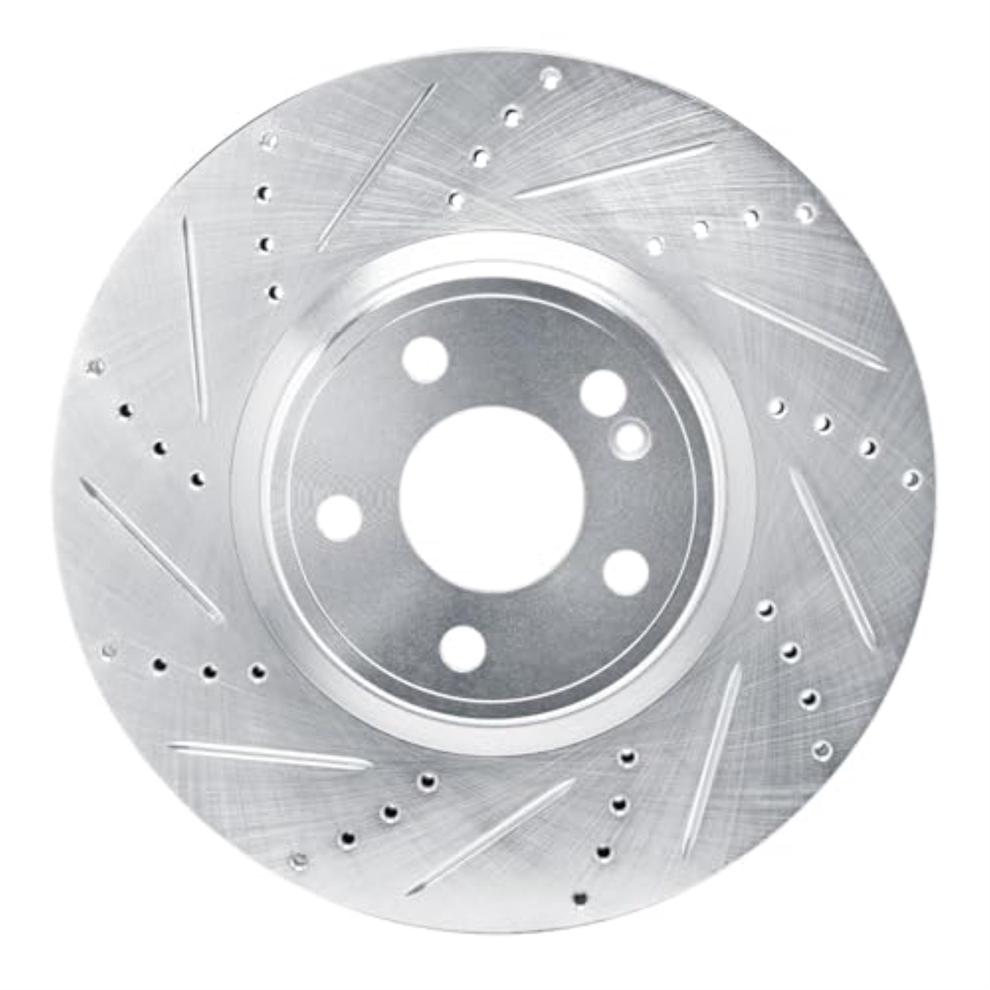 R1 Concepts Brake Rotor Drilled And Slotted Silver Edz-63185L