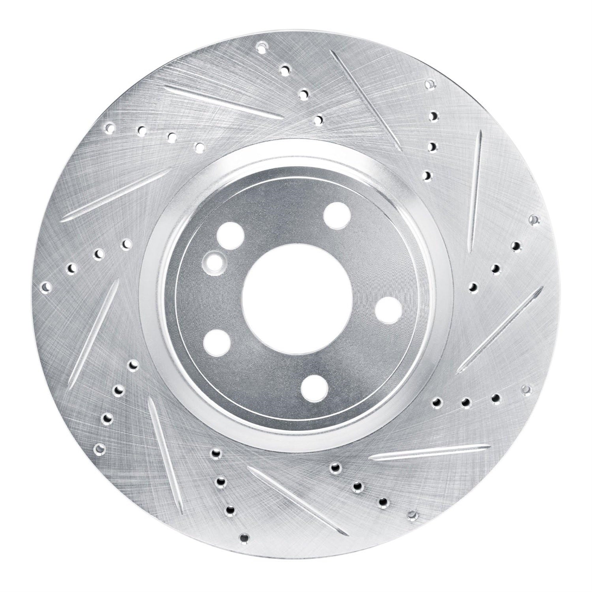 R1 Concepts Brake Rotor Drilled And Slotted Silver Edz-63185R