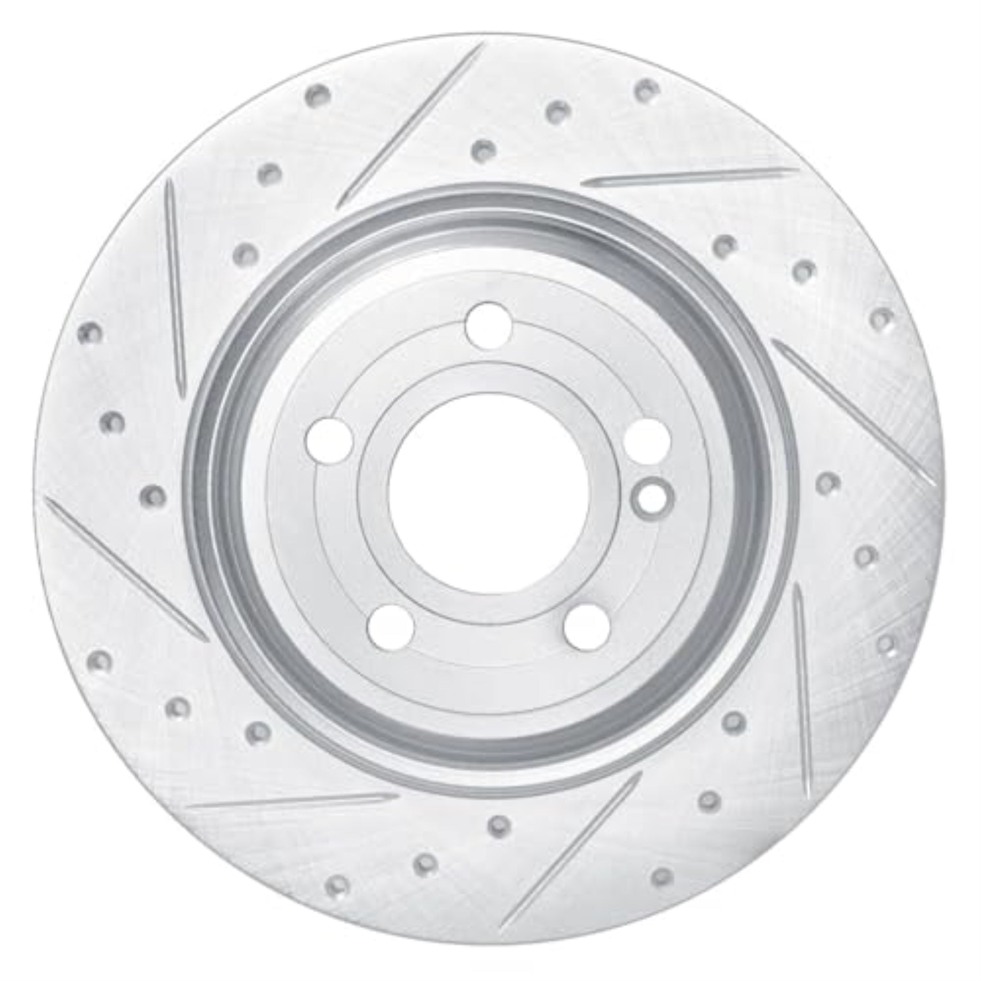 R1 Concepts Brake Rotor Drilled And Slotted Silver Edz-63187L