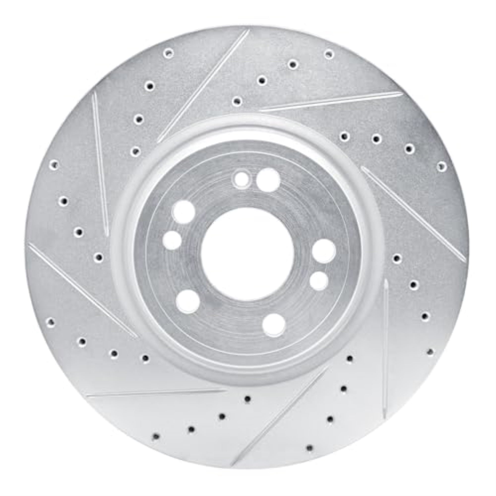 R1 Concepts Brake Rotor Drilled And Slotted Silver Edz-63192L