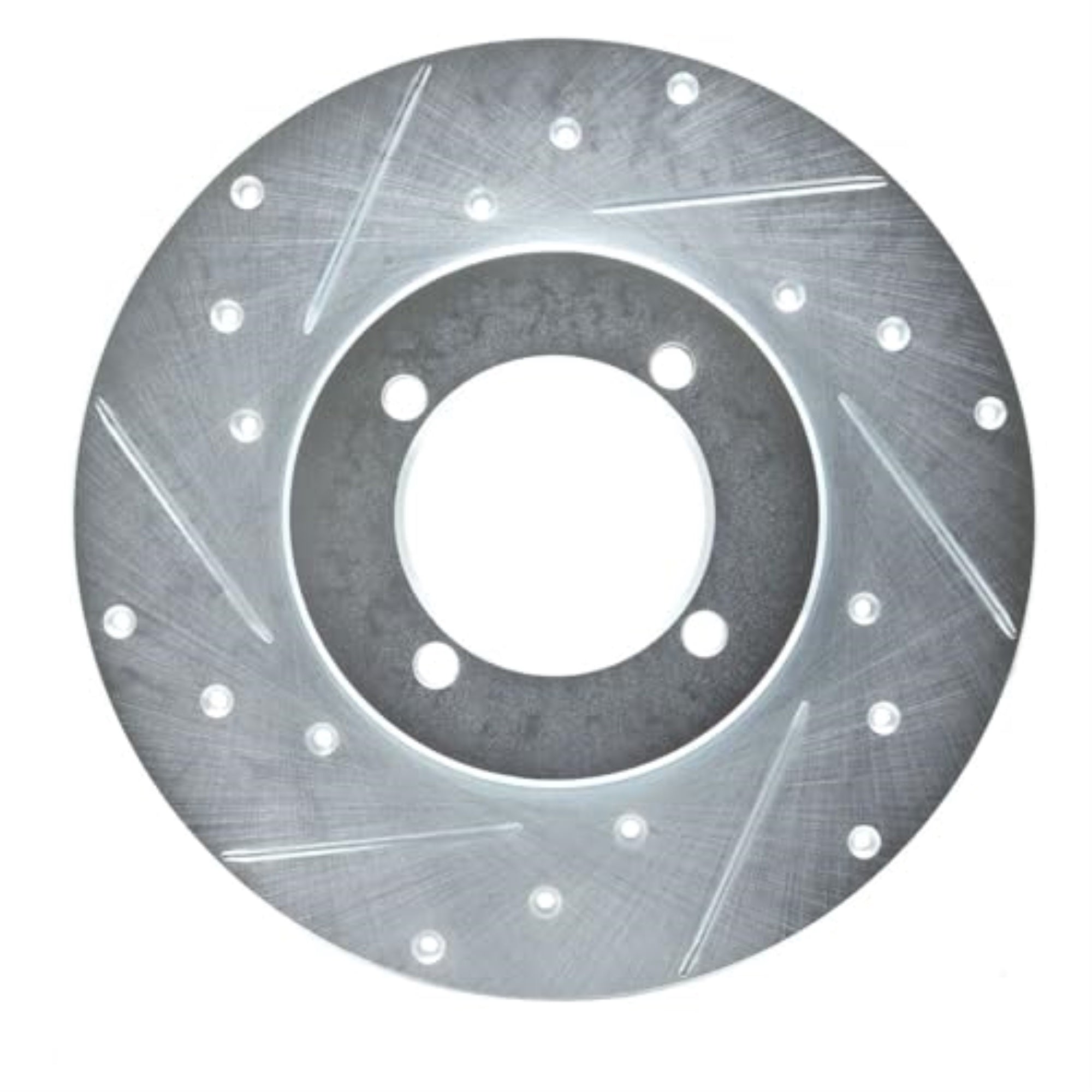 R1 Concepts Brake Rotor Drilled And Slotted Silver Edz-67004L