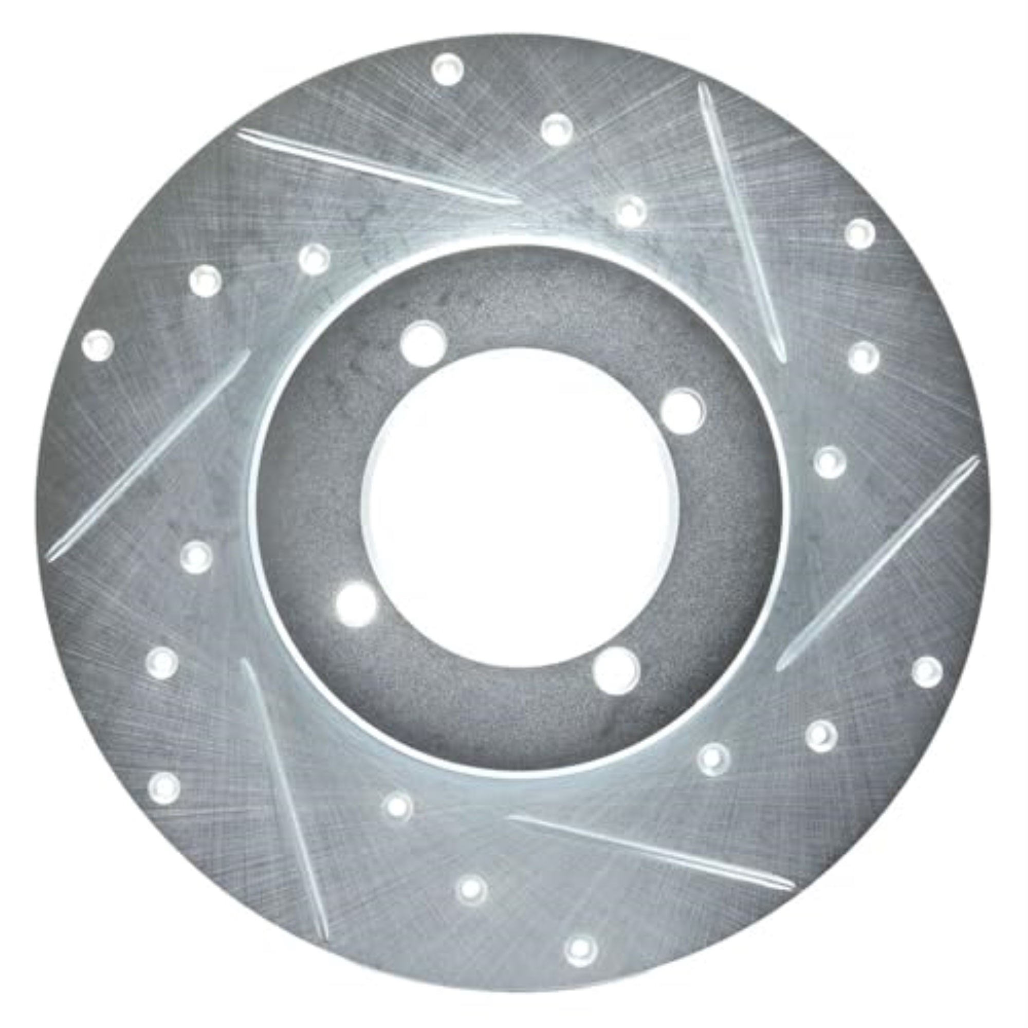 R1 Concepts Brake Rotor Drilled And Slotted Silver Edz-67004R