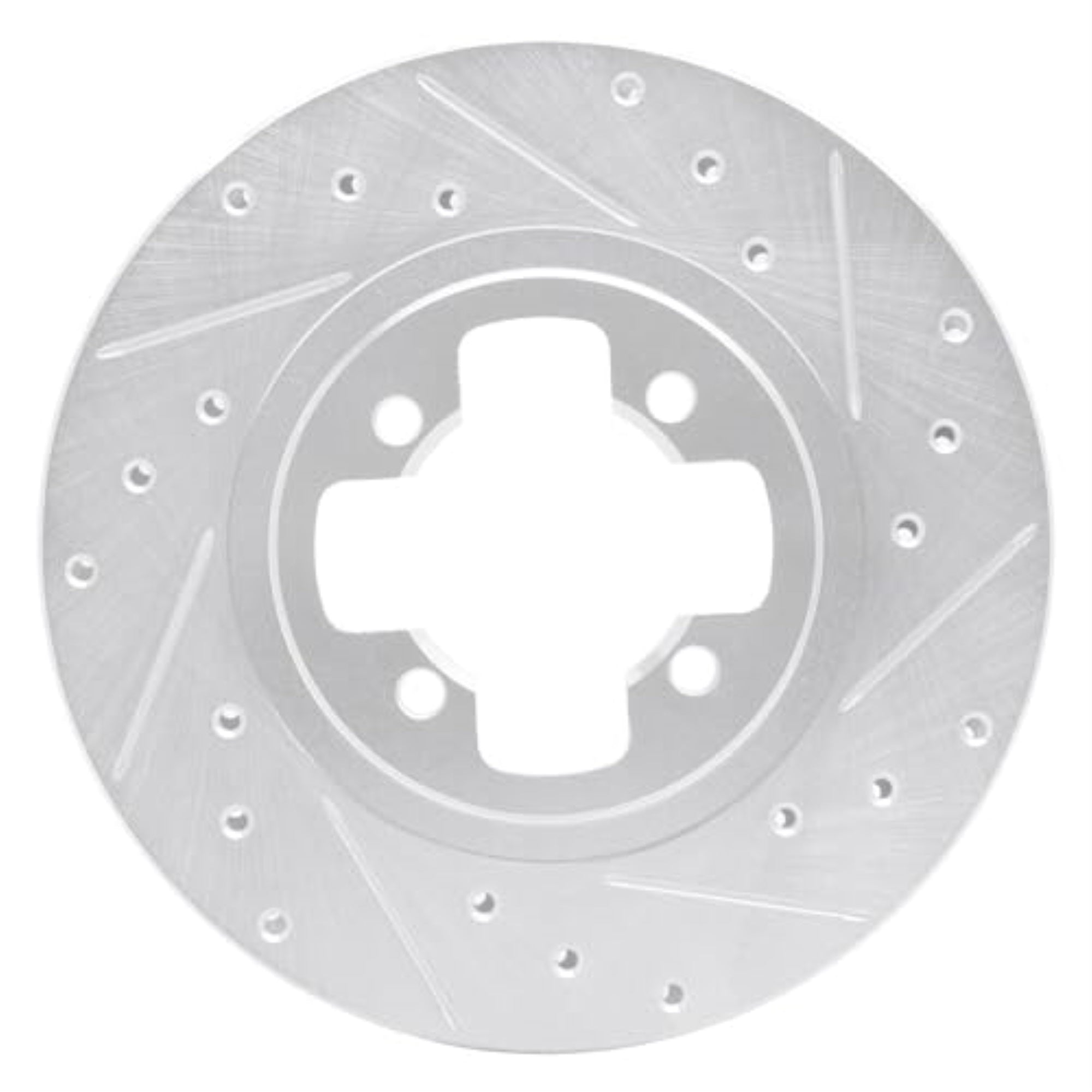 R1 Concepts Brake Rotor Drilled And Slotted Silver Edz-67008R