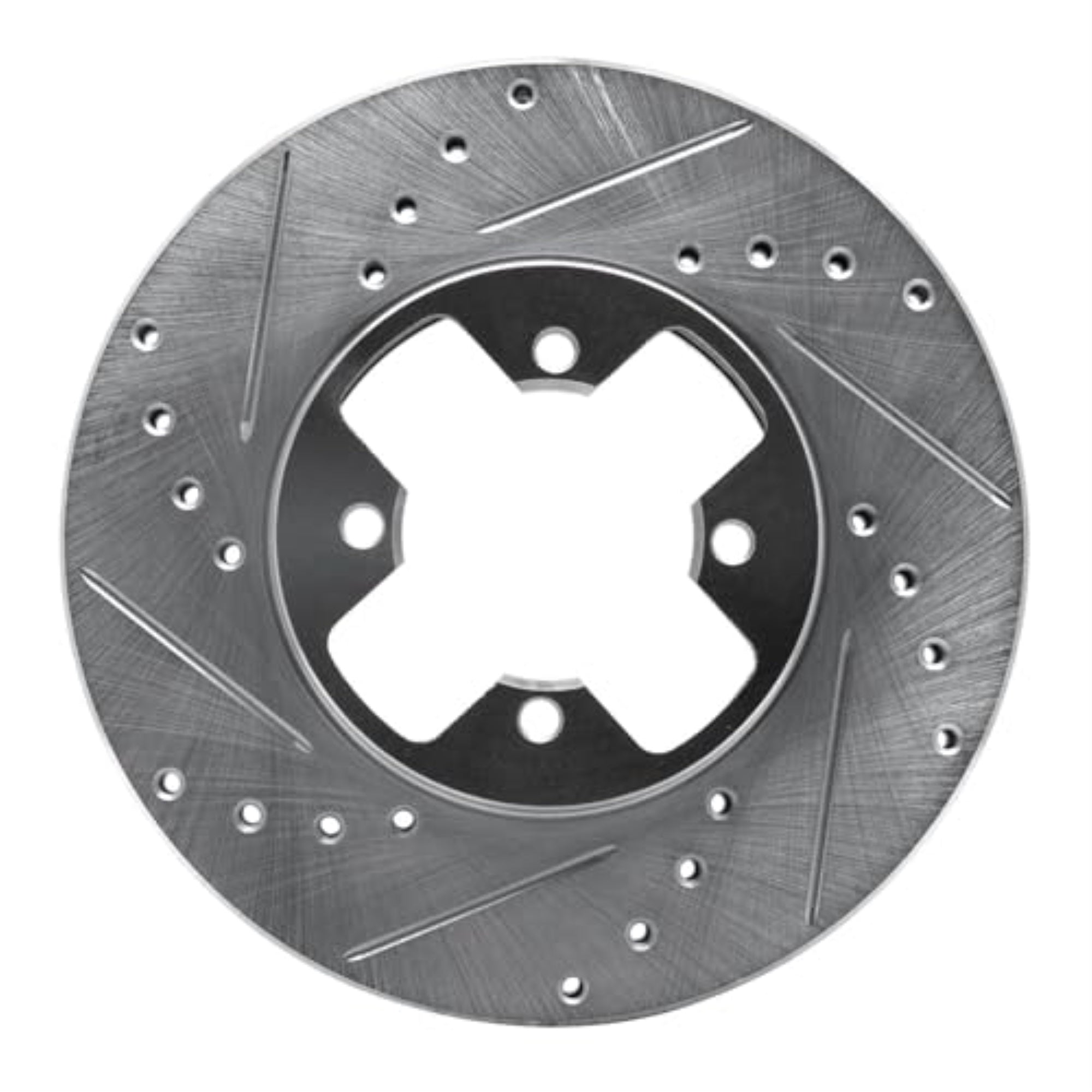 R1 Concepts Brake Rotor Drilled And Slotted Silver Edz-67023L