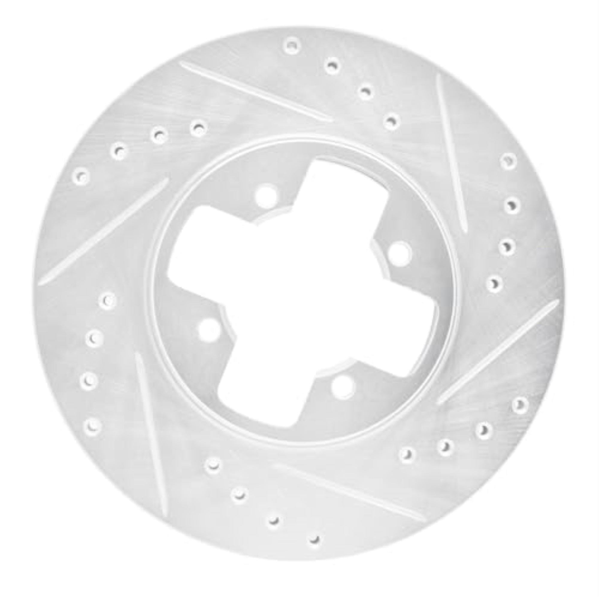 R1 Concepts Brake Rotor Drilled And Slotted Silver Edz-67023R