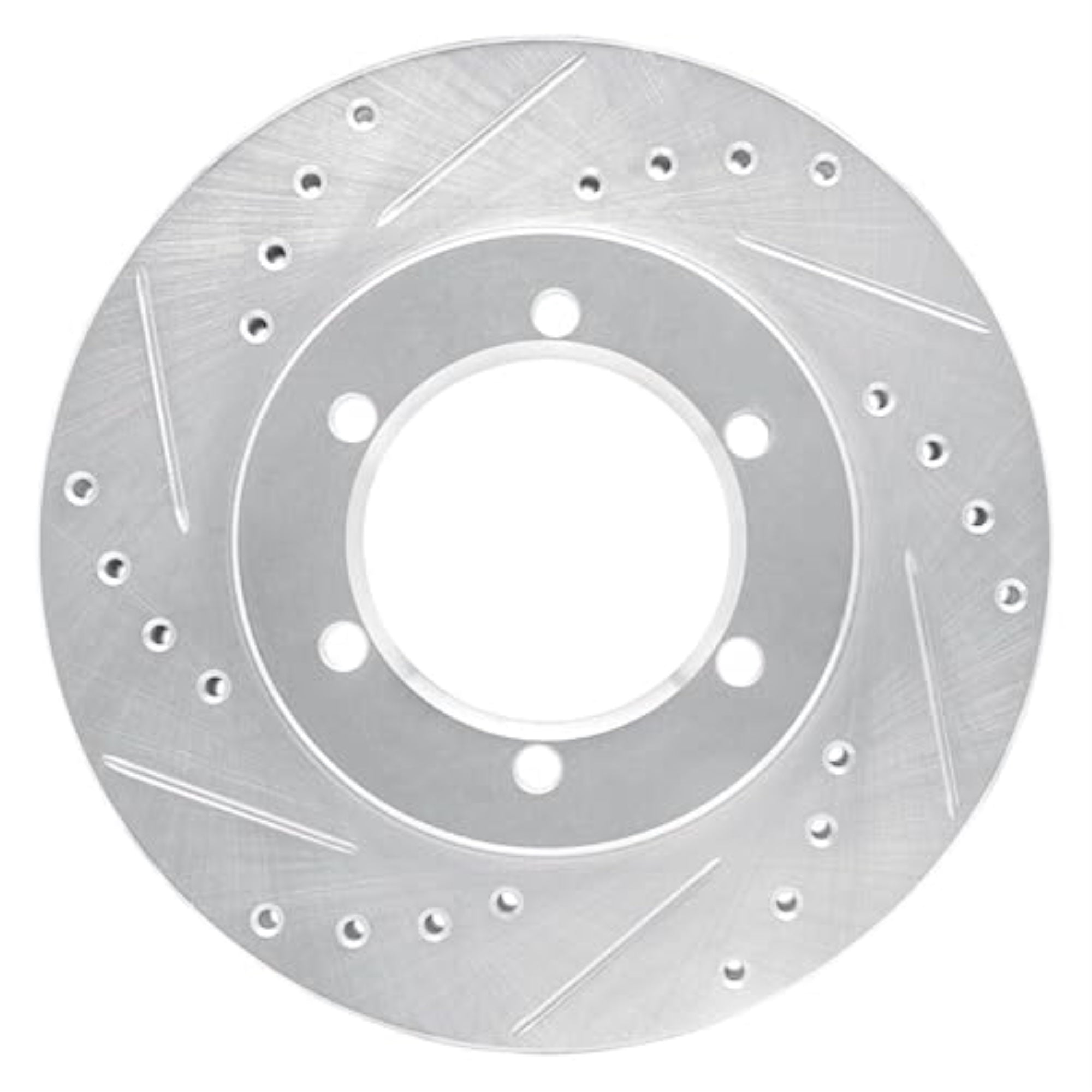 R1 Concepts Brake Rotor Drilled And Slotted Silver Edz-67085L