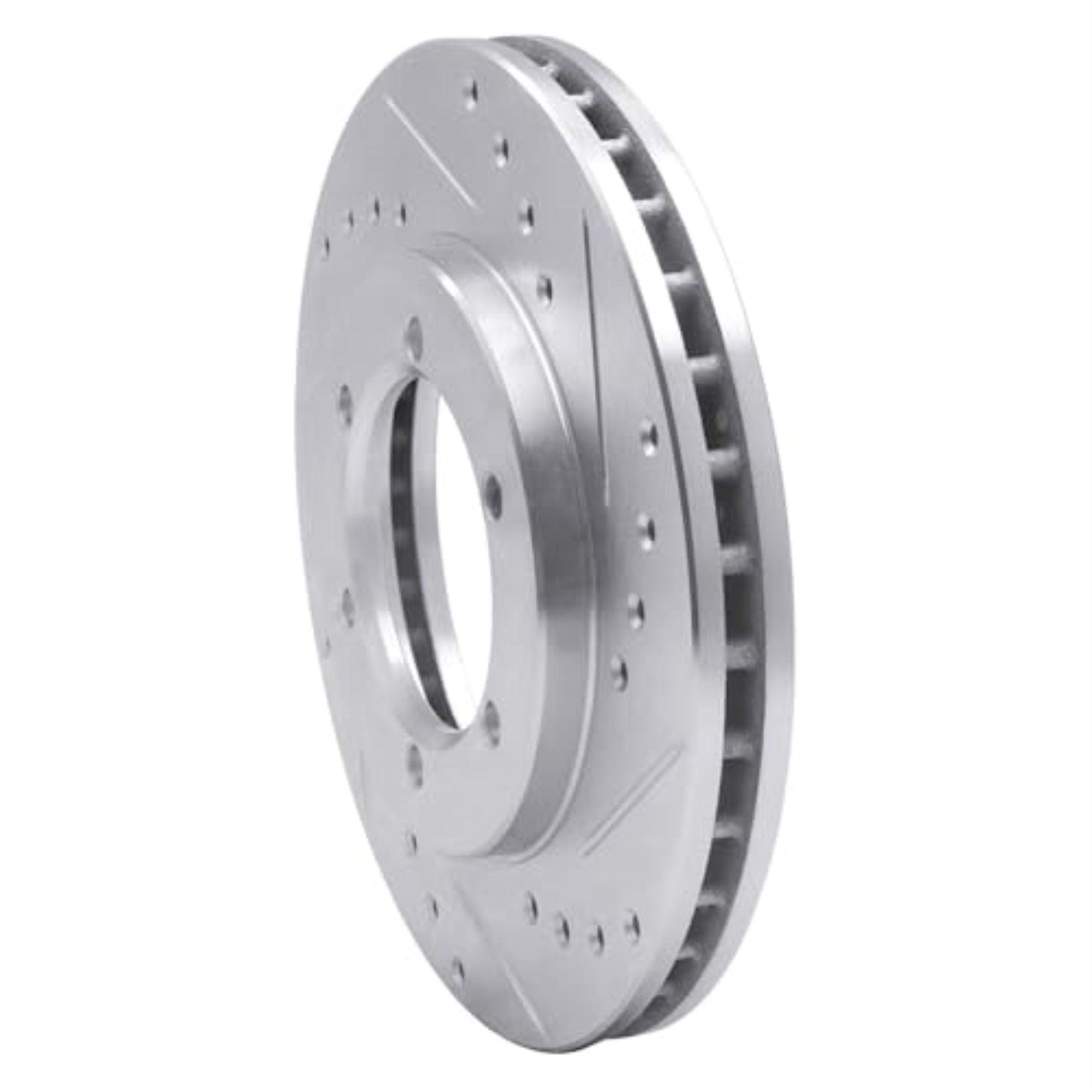 R1 Concepts Brake Rotor Drilled And Slotted Silver Edz-67085R