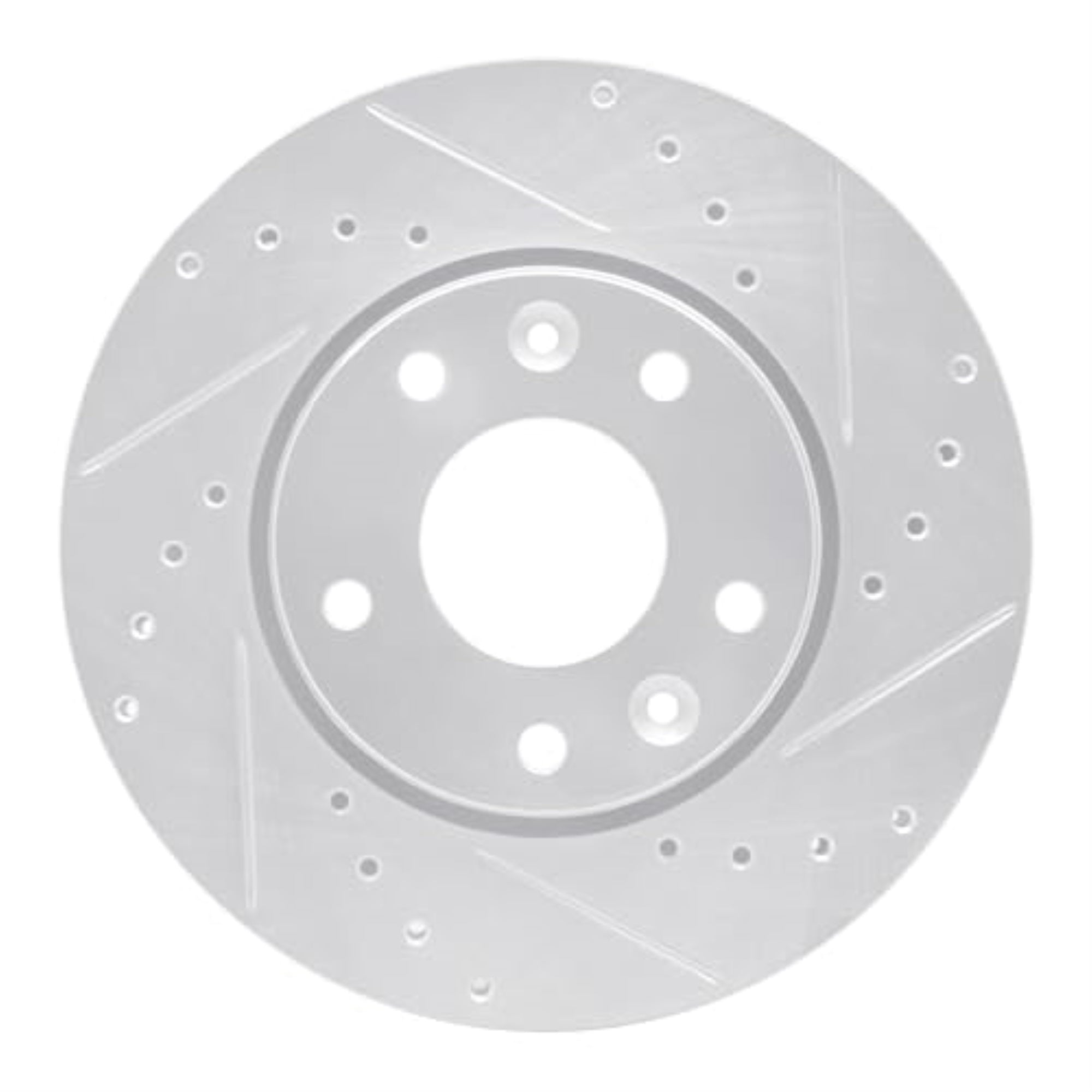 R1 Concepts Brake Rotor Drilled And Slotted Silver Edz-67114R