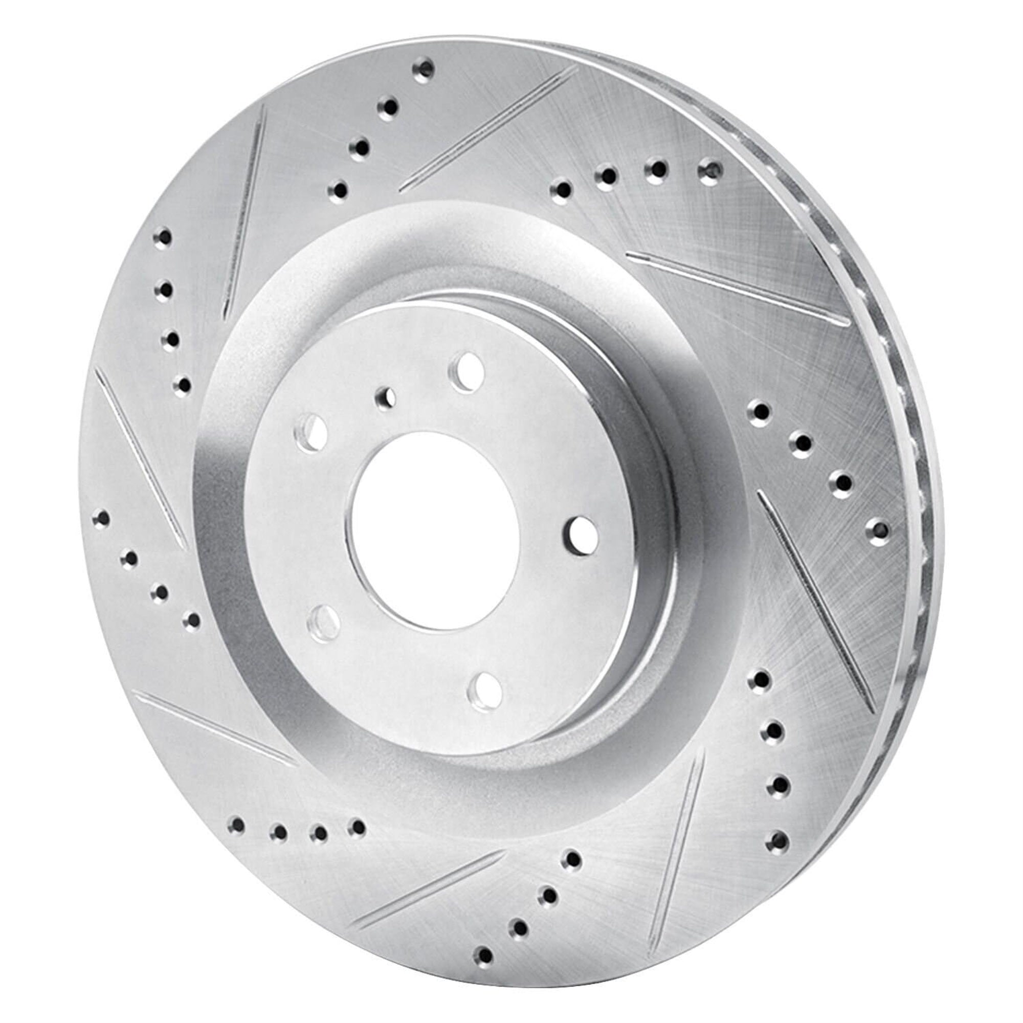 R1 Concepts Brake Rotor Drilled And Slotted Silver Edz-68018L