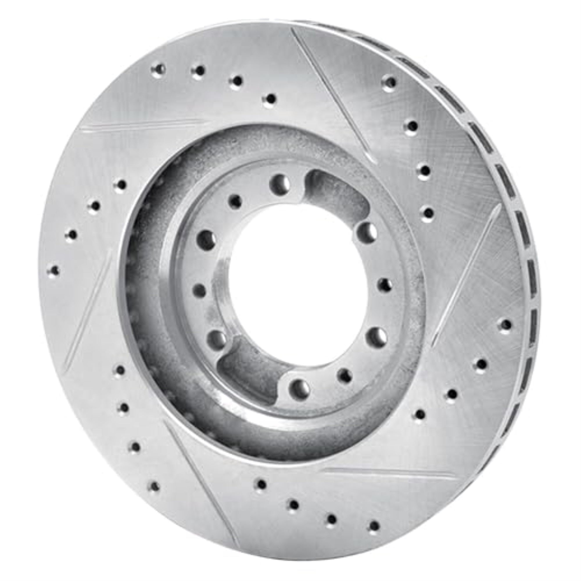 R1 Concepts Brake Rotor Drilled And Slotted Silver Edz-72053L
