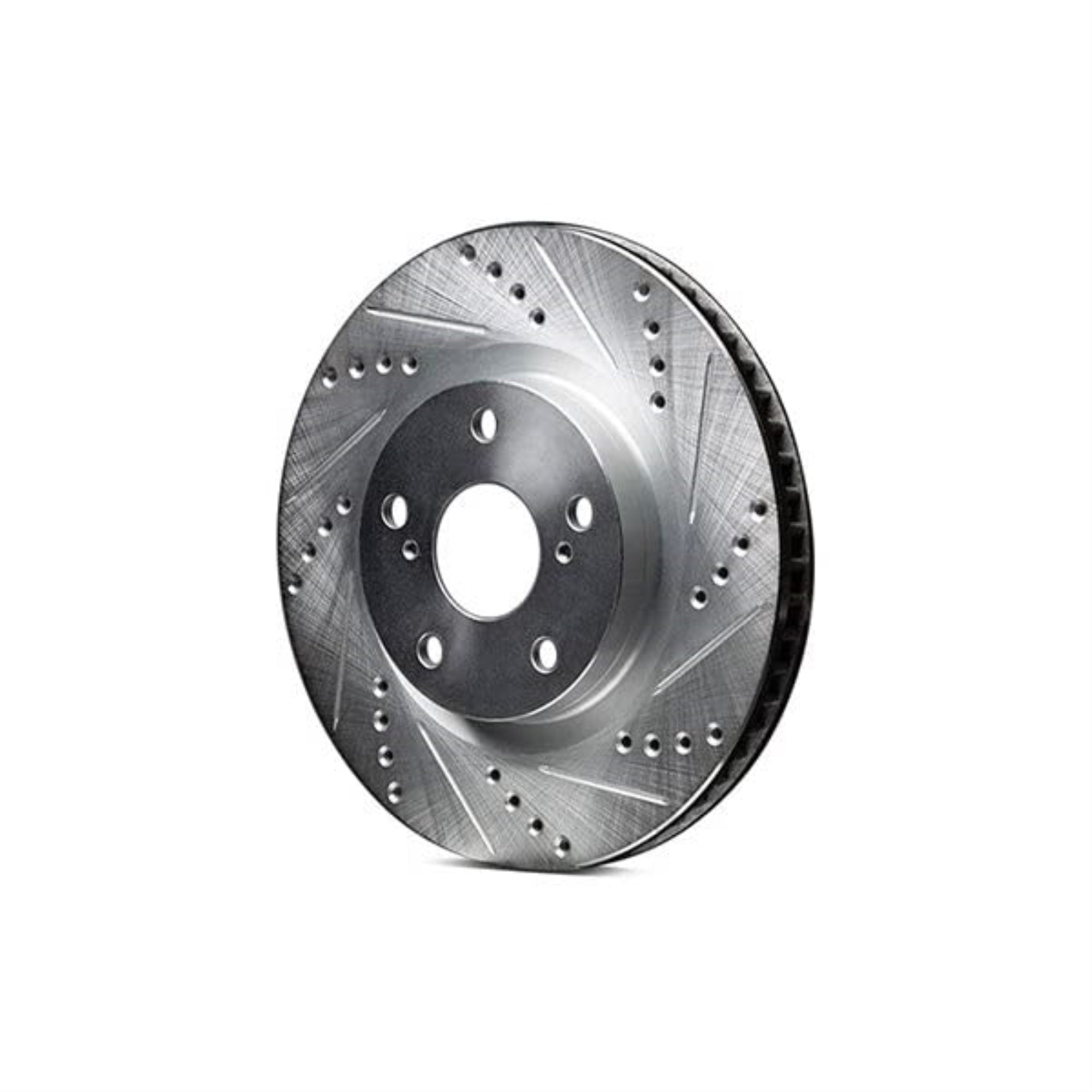 R1 Concepts Brake Rotor Drilled and Slotted Silver EDZ-72070L