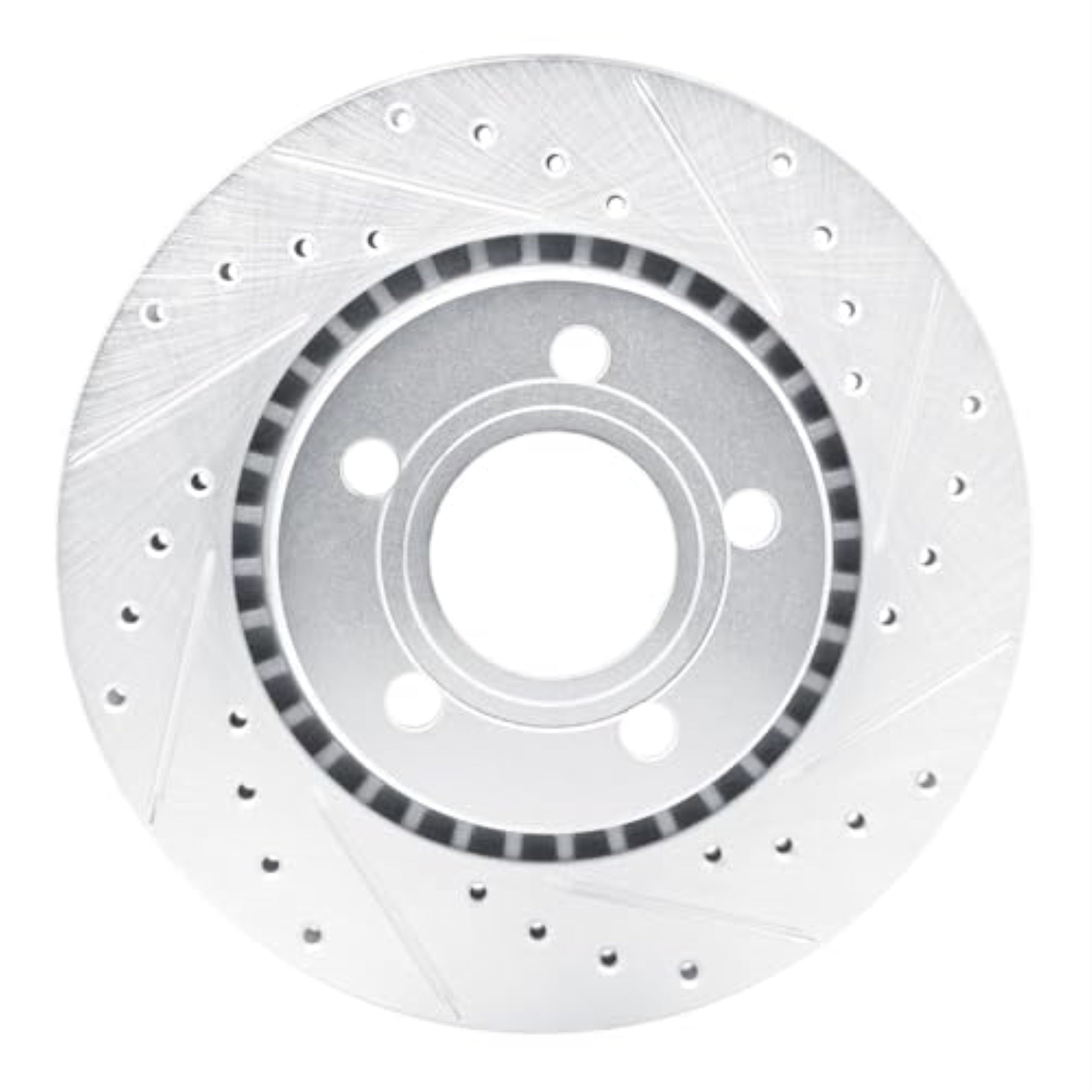R1 Concepts Brake Rotor Drilled And Slotted Silver Edz-73004R