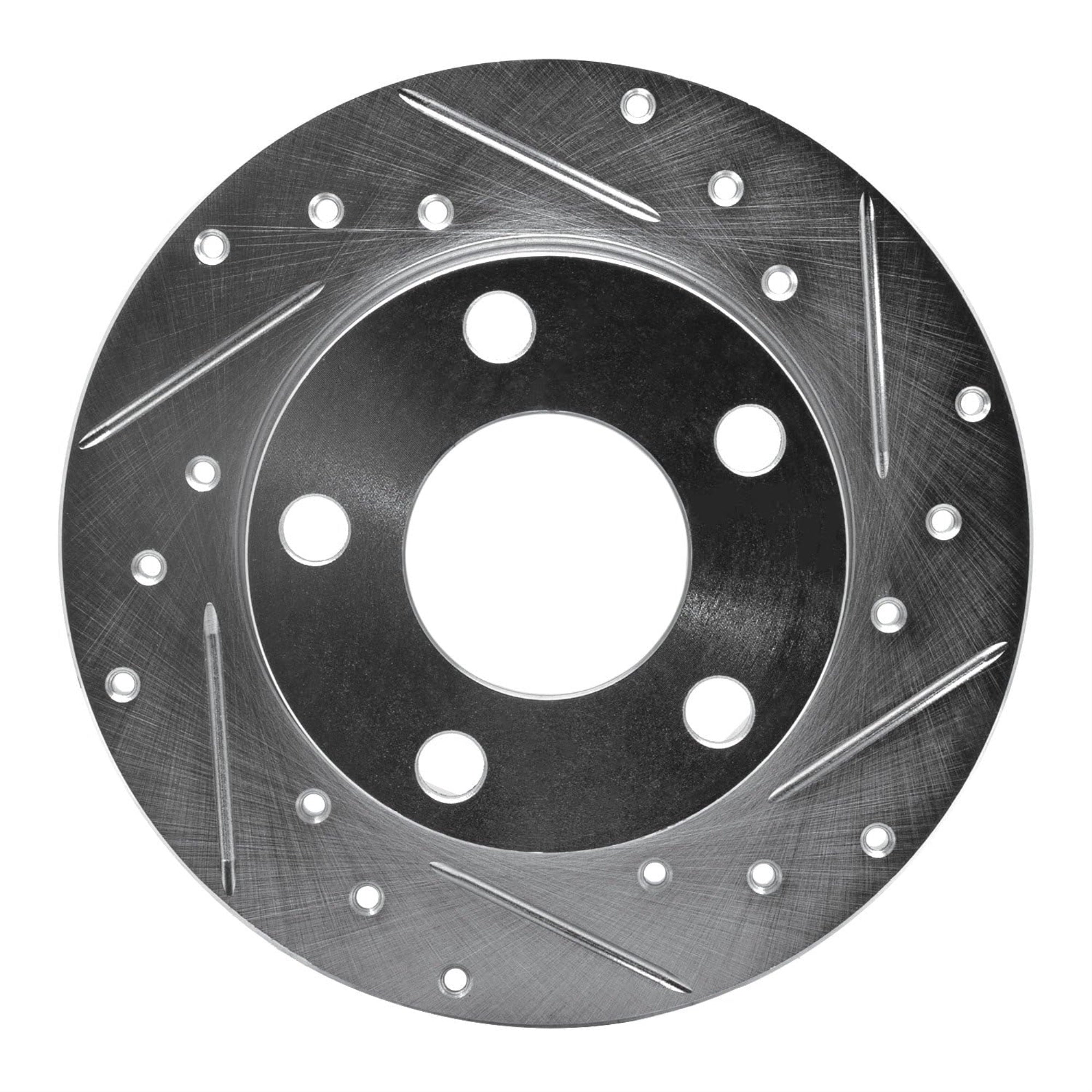 R1 Concepts Brake Rotor Drilled And Slotted Silver Edz-73009R