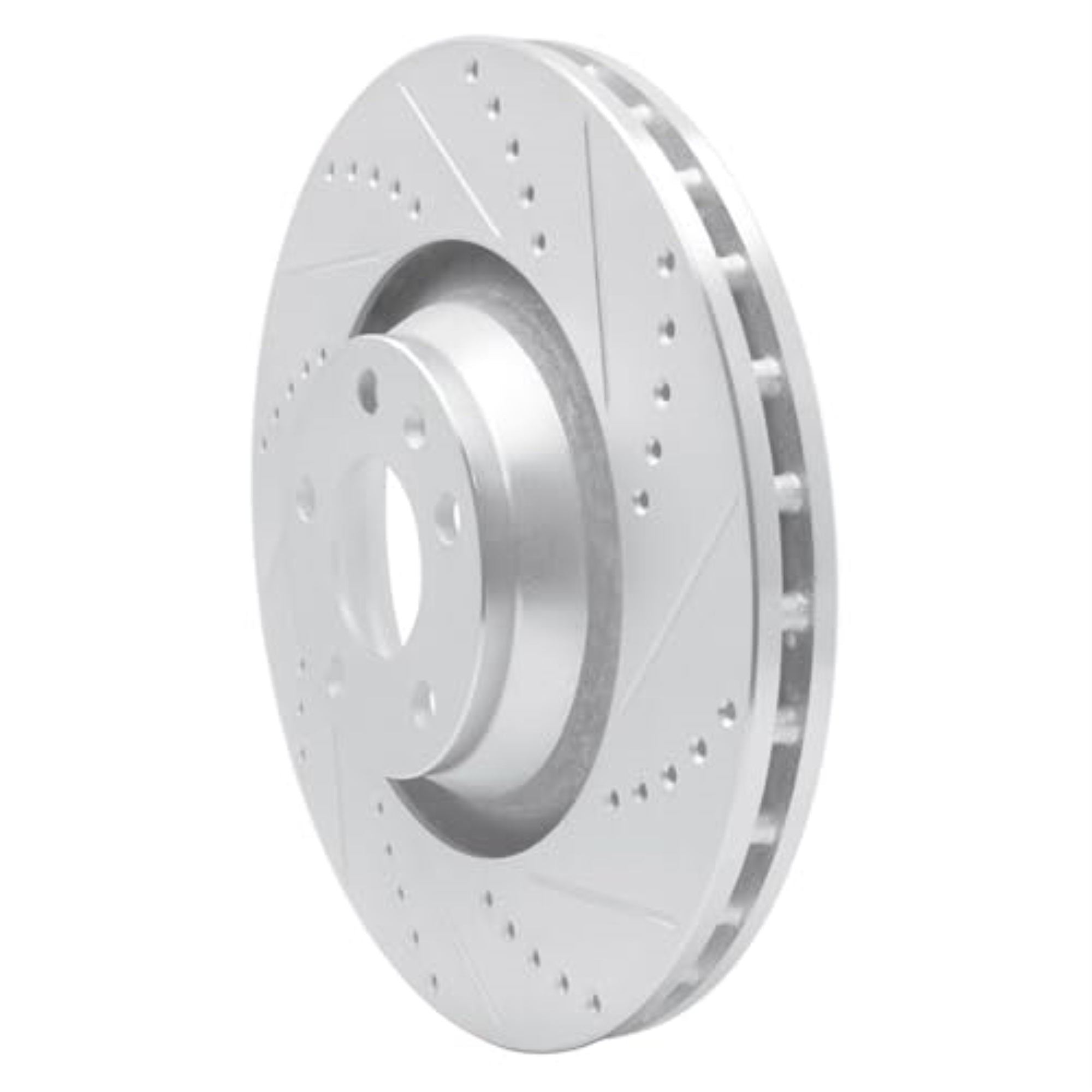 R1 Concepts Brake Rotor Drilled And Slotted Silver Edz-73038R