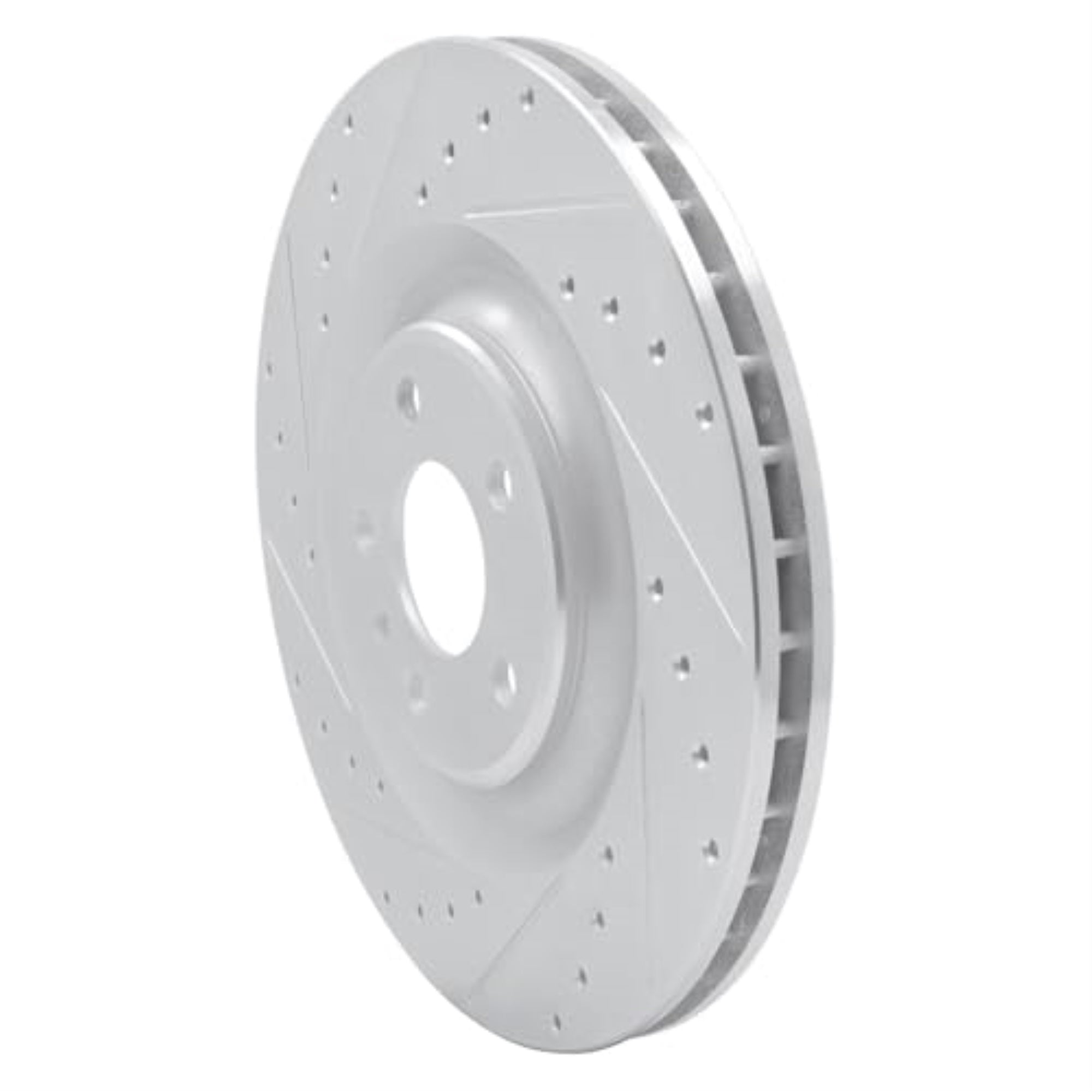 R1 Concepts Brake Rotor Drilled And Slotted Silver Edz-73079L