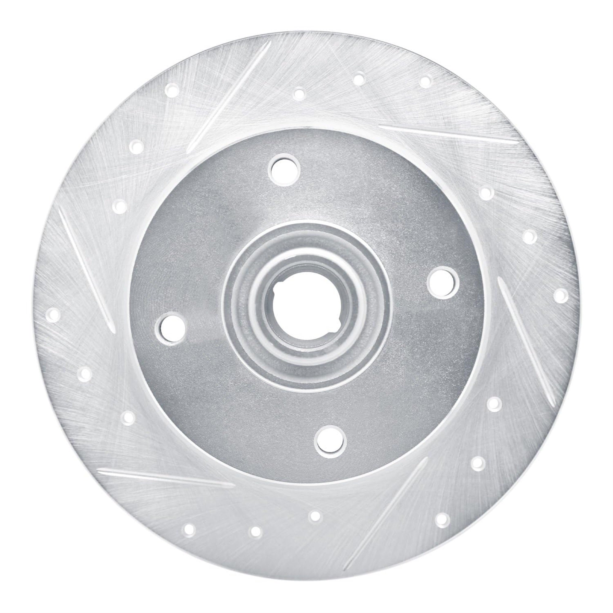 R1 Concepts Brake Rotor Drilled And Slotted Silver Edz-74003L