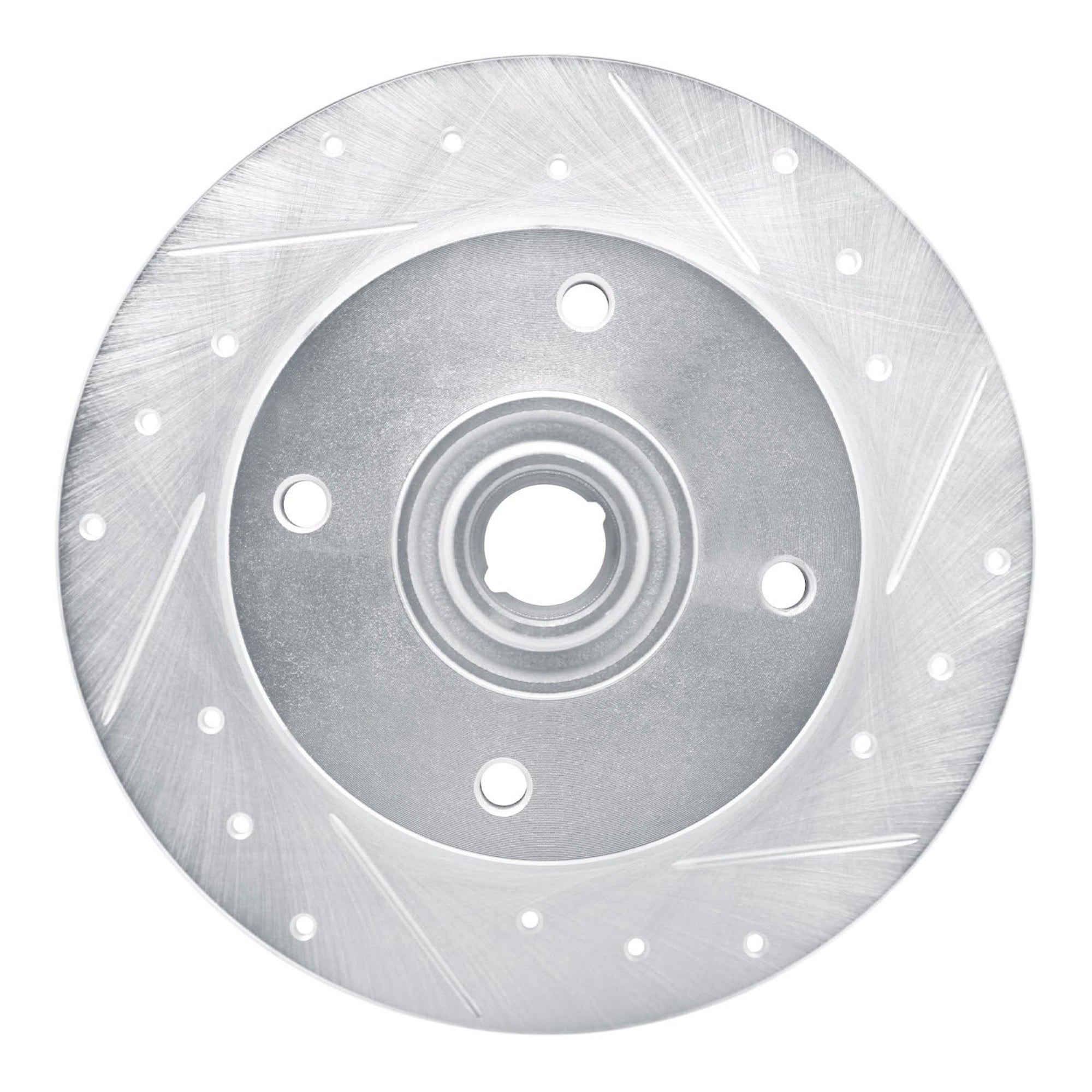 R1 Concepts Brake Rotor Drilled And Slotted Silver Edz-74003R