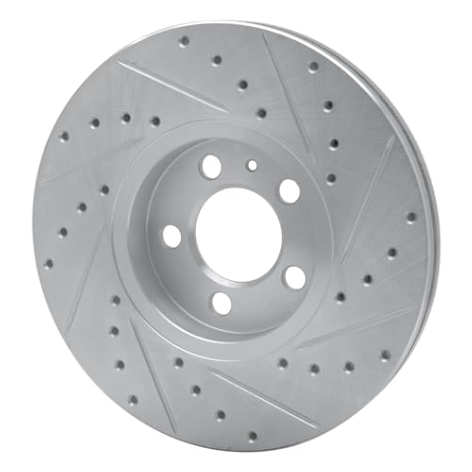 R1 Concepts Brake Rotor Drilled And Slotted Silver Edz-74020L