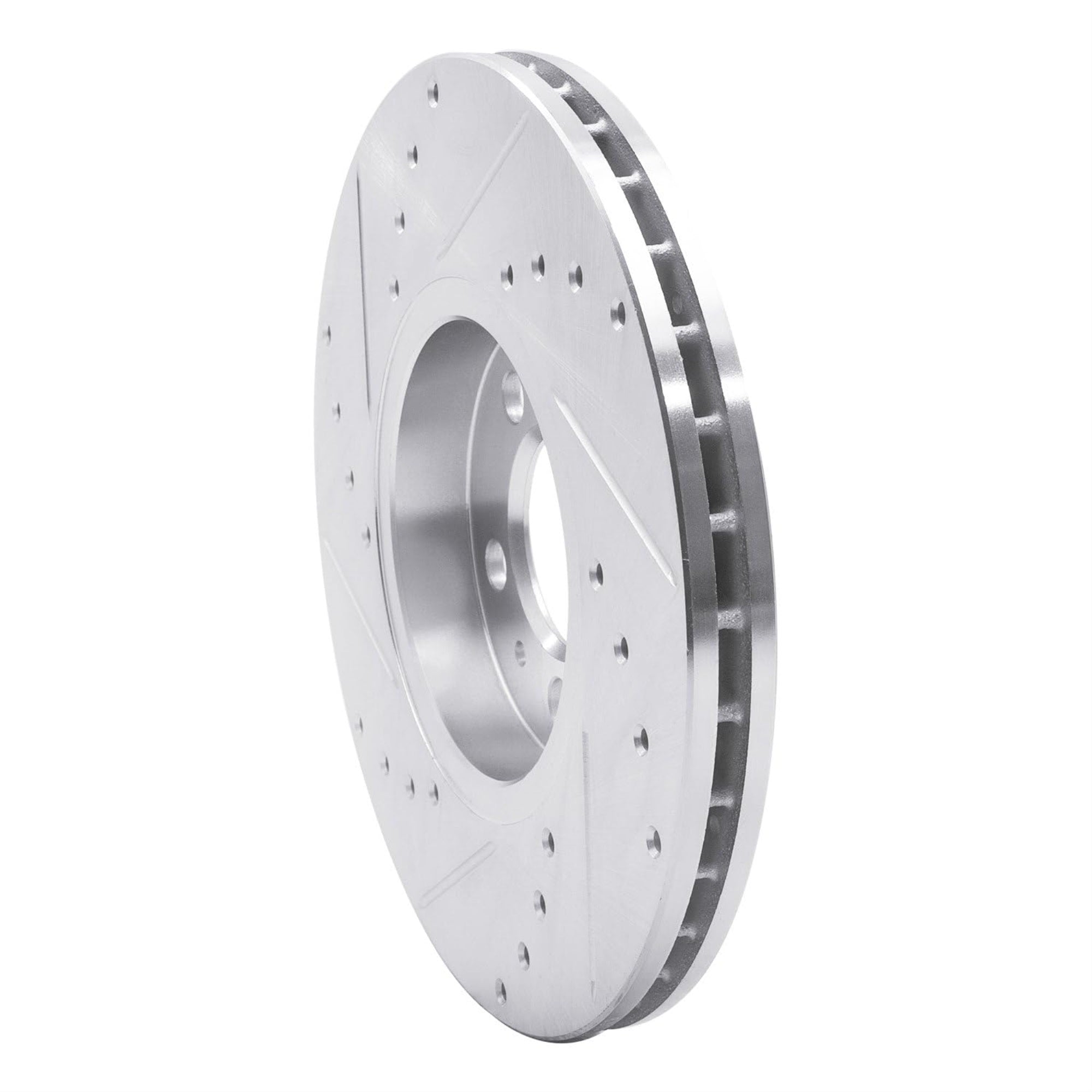 R1 Concepts Brake Rotor Drilled And Slotted Silver Edz-74020R