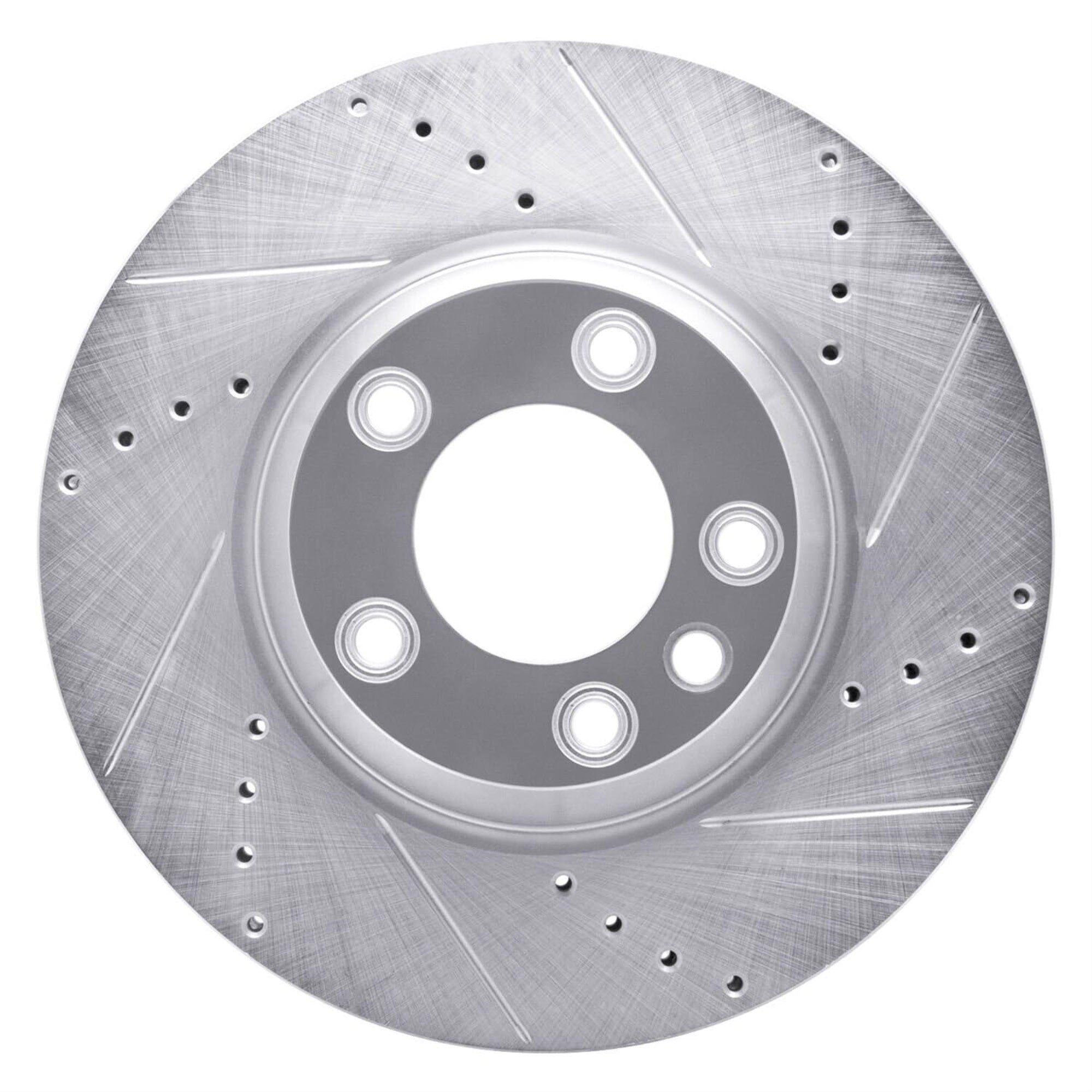R1 Concepts Brake Rotor Drilled And Slotted Silver Edz-74051D