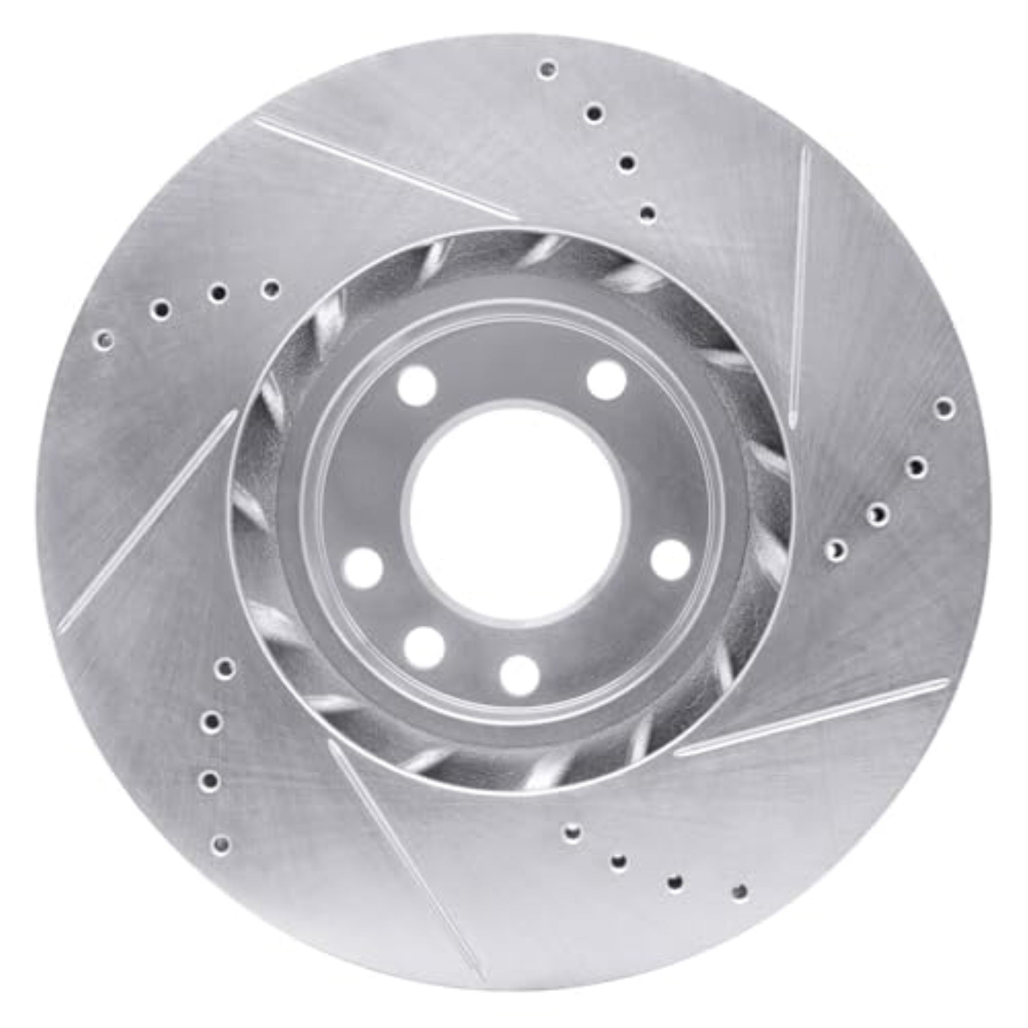 R1 Concepts Brake Rotor Drilled And Slotted Silver Edz-74056D