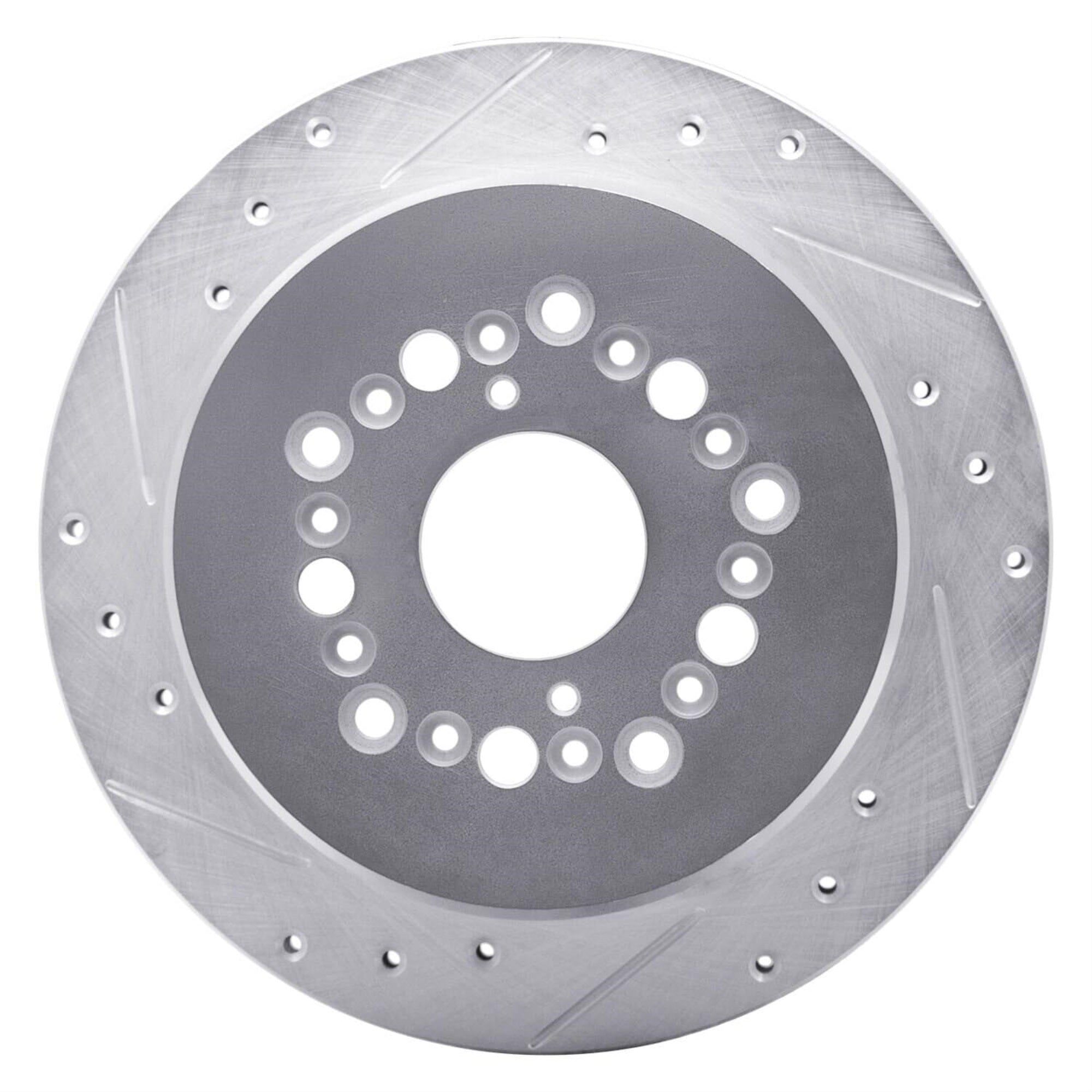 R1 Concepts Brake Rotor Drilled And Slotted Silver Edz-75001L