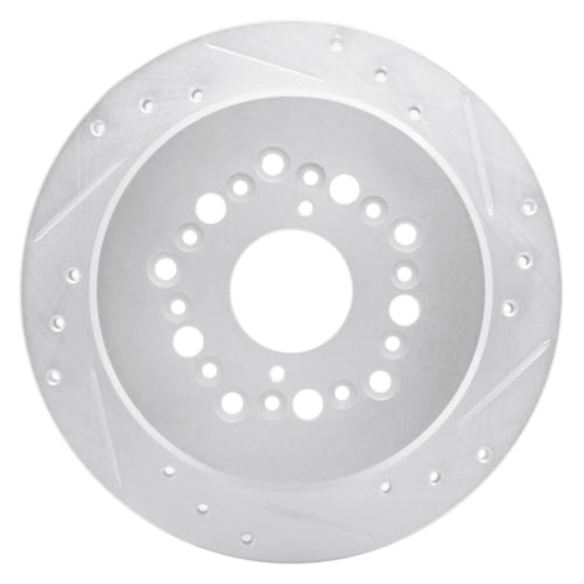 R1 Concepts Brake Rotor Drilled And Slotted Silver Edz-75001R