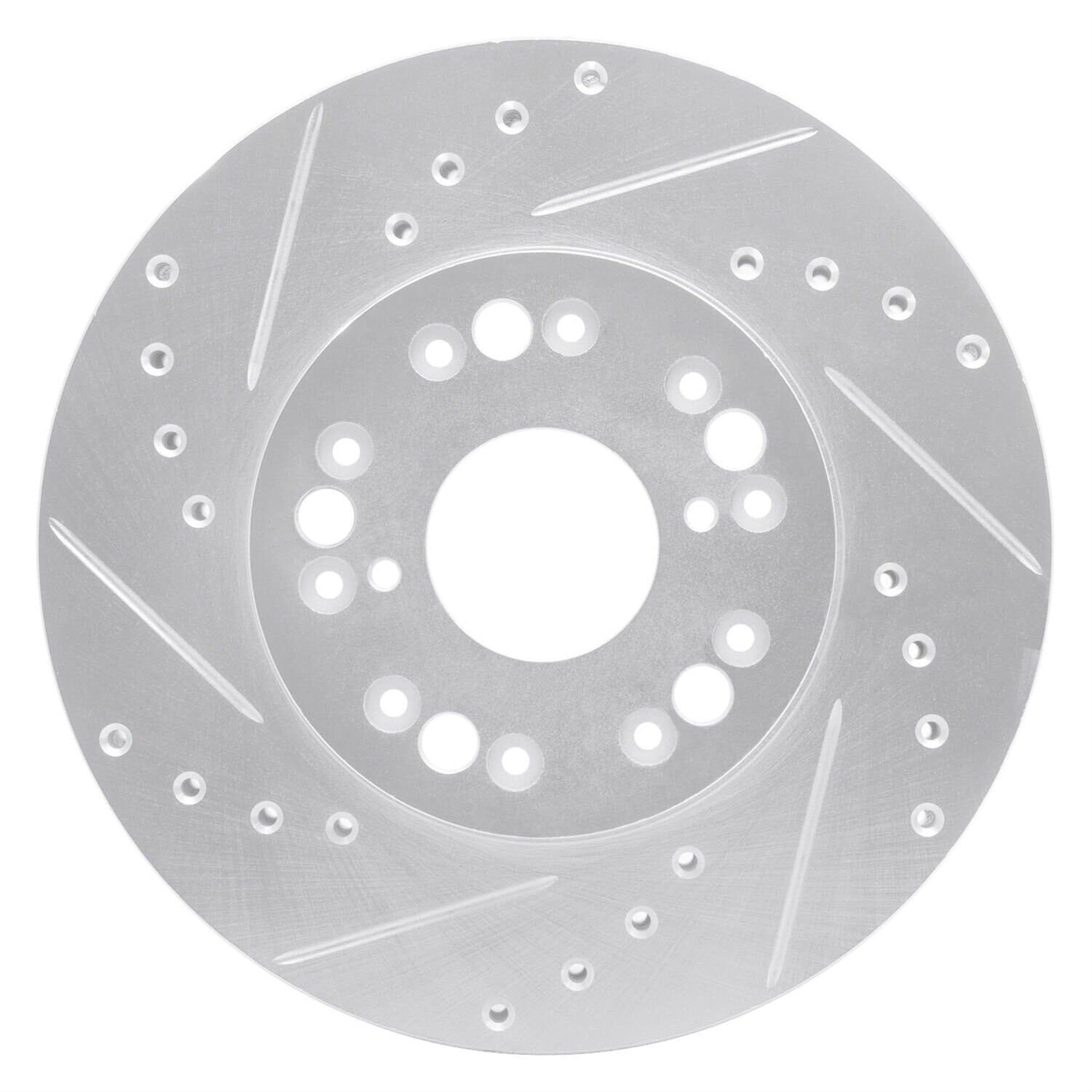 R1 Concepts Brake Rotor Drilled And Slotted Silver Edz-75002L