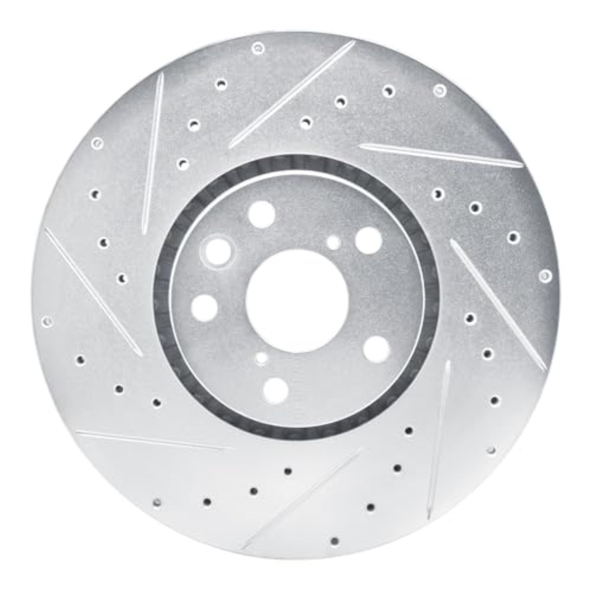 R1 Concepts Brake Rotor Drilled And Slotted Silver Edz-75052D