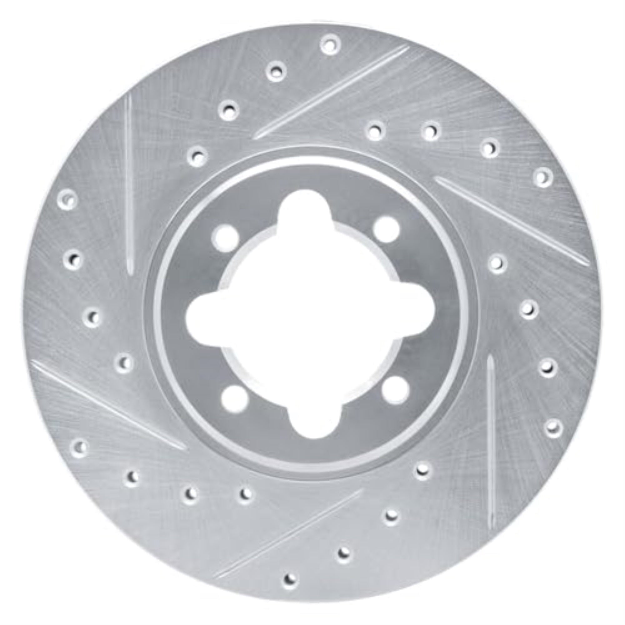 R1 Concepts Brake Rotor Drilled And Slotted Silver Edz-76013L