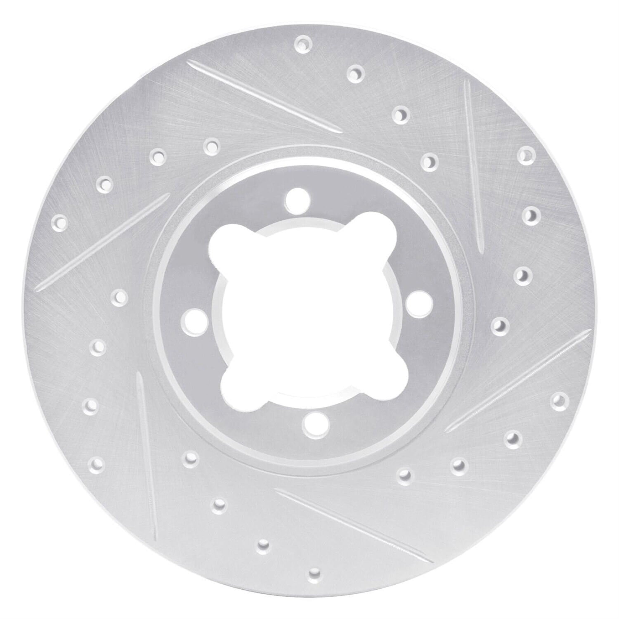 R1 Concepts Brake Rotor Drilled And Slotted Silver Edz-76013R