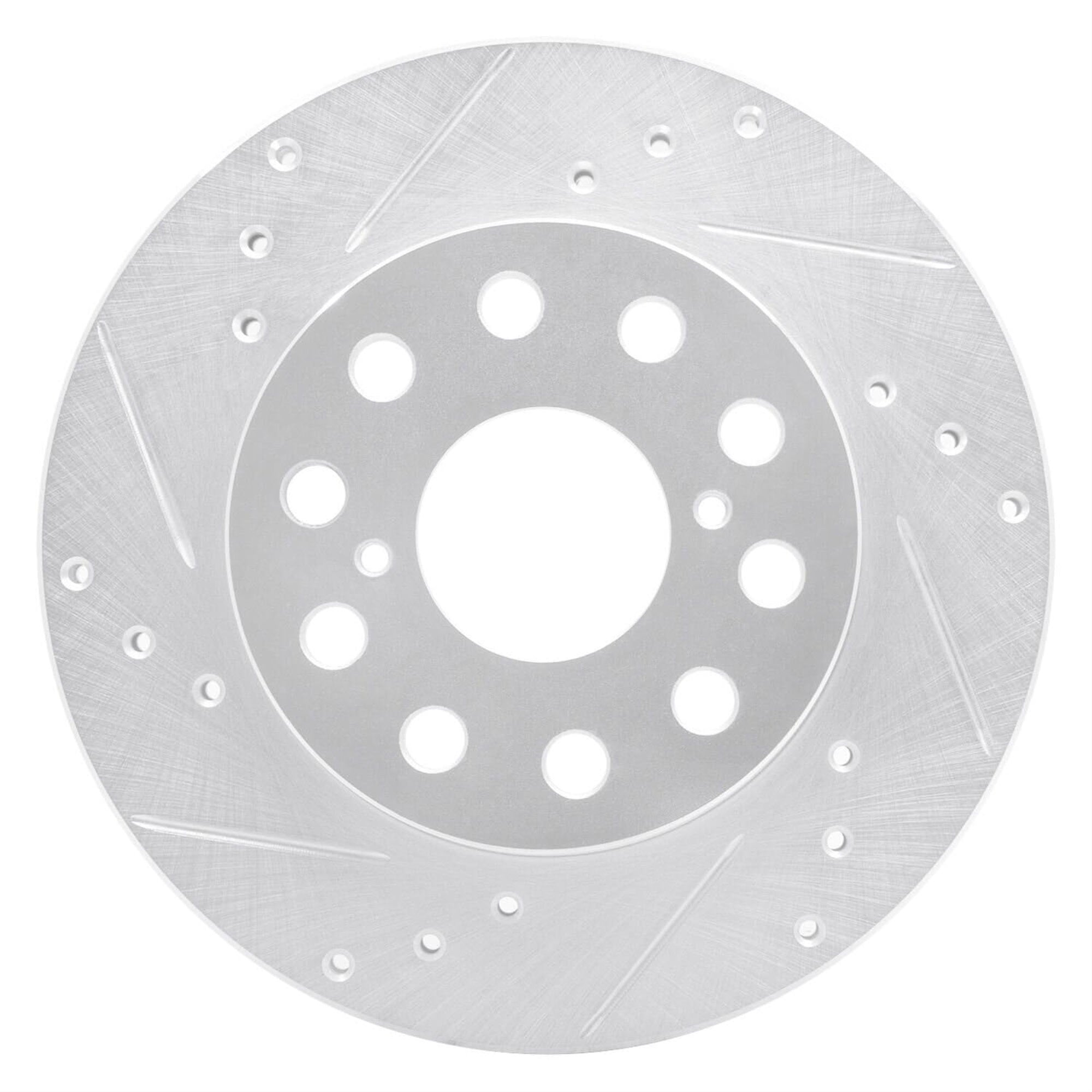 R1 Concepts Brake Rotor Drilled And Slotted Silver Edz-76048L