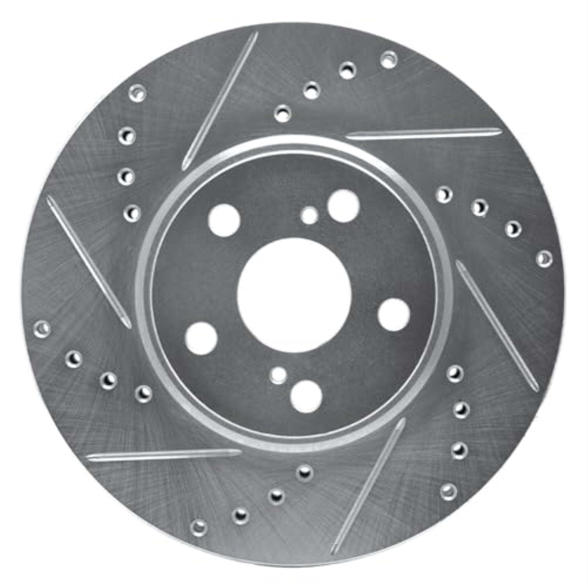 R1 Concepts Brake Rotor Drilled And Slotted Silver Edz-76059L