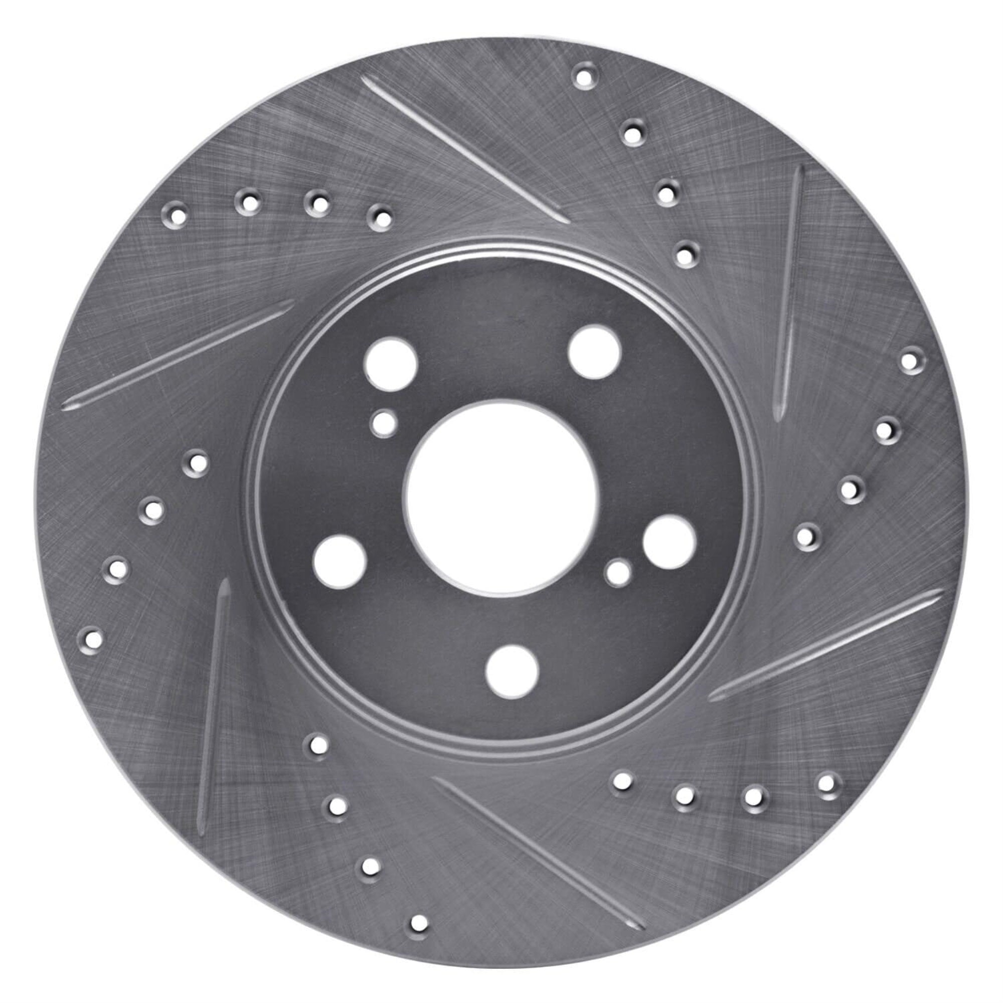 R1 Concepts Brake Rotor Drilled And Slotted Silver Edz-76059R