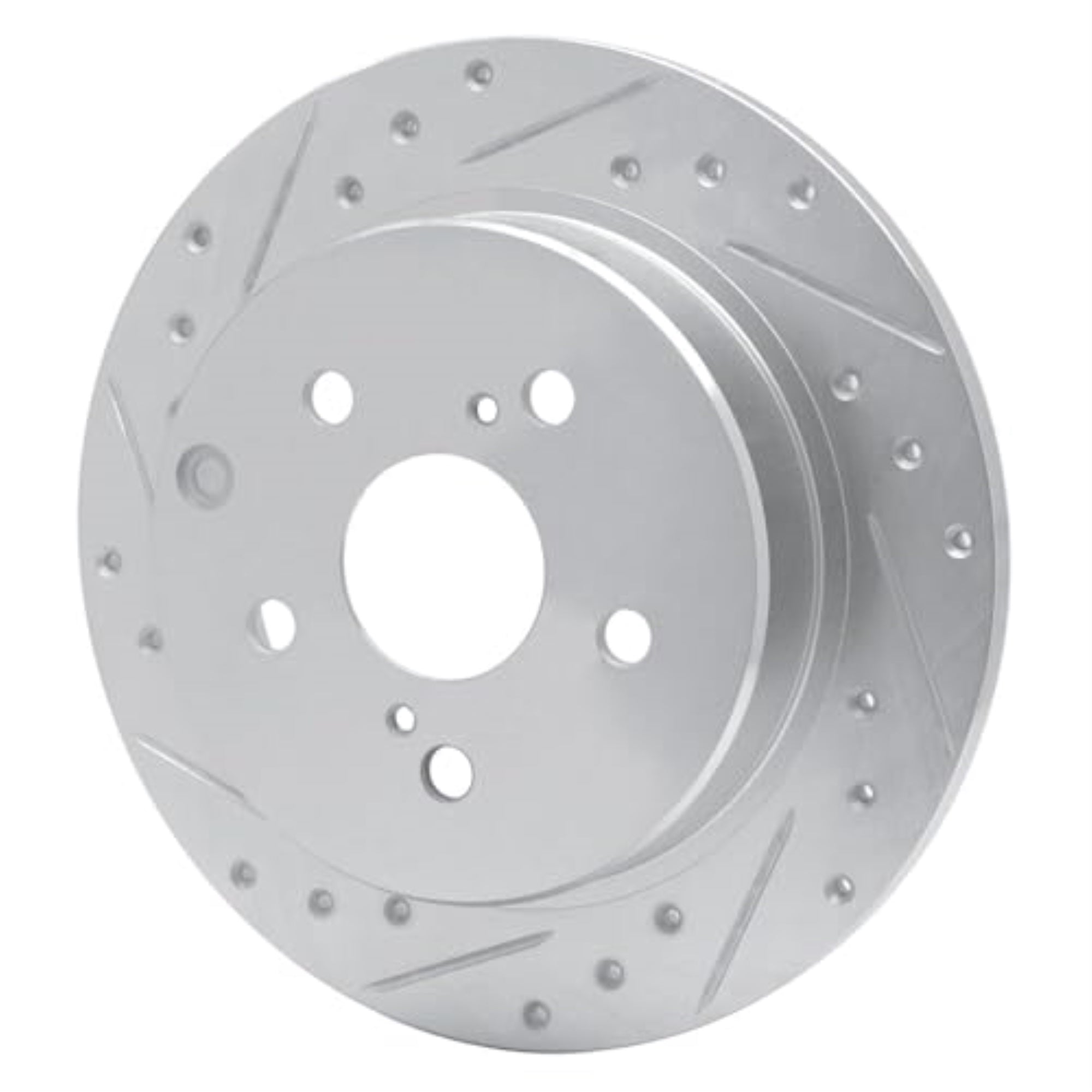 R1 Concepts Brake Rotor Drilled And Slotted Silver Edz-76089L