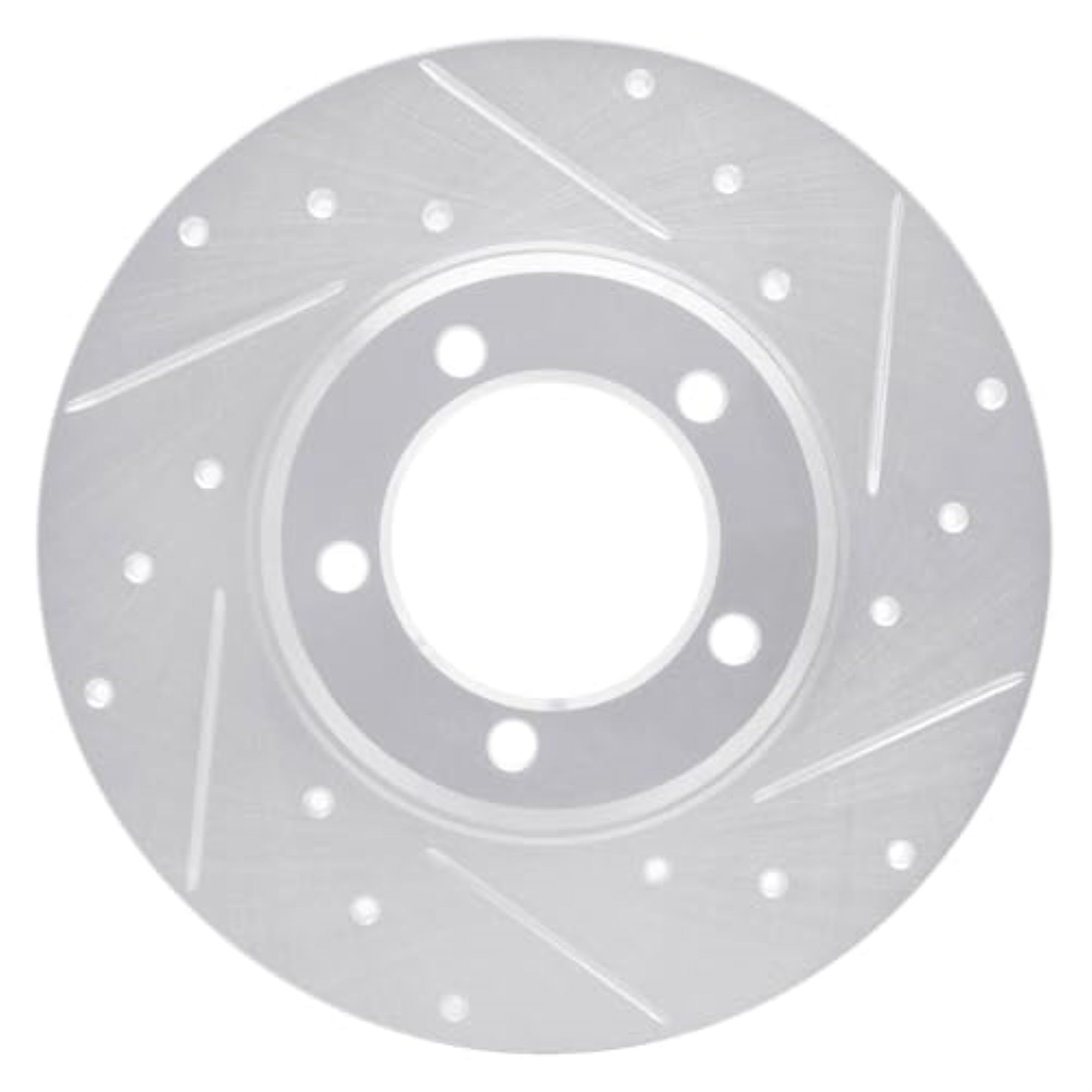 R1 Concepts Brake Rotor Drilled And Slotted Silver Edz-76092R