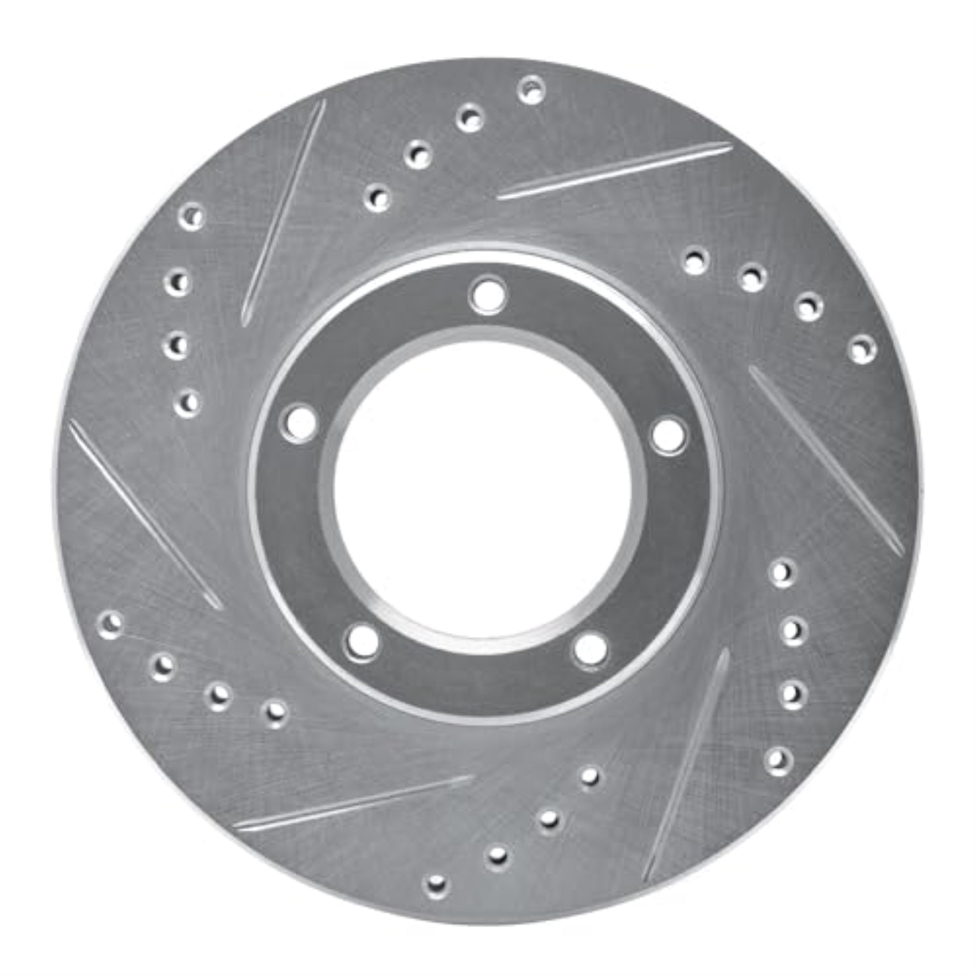 R1 Concepts Brake Rotor Drilled And Slotted Silver Edz-76106L