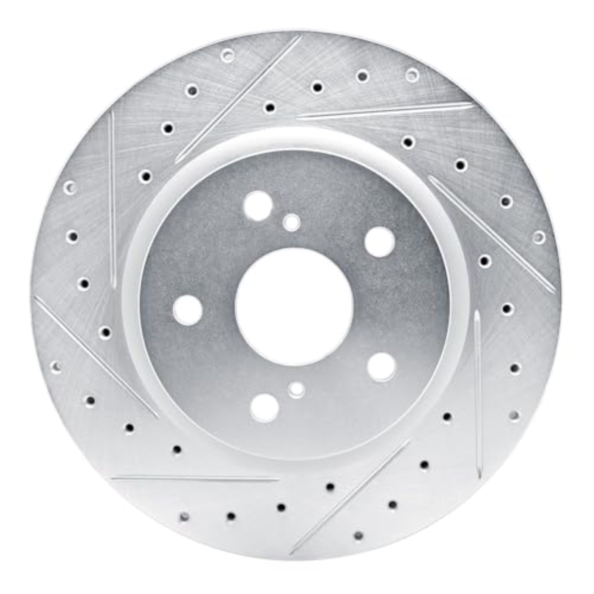 R1 Concepts Brake Rotor Drilled And Slotted Silver Edz-76154L