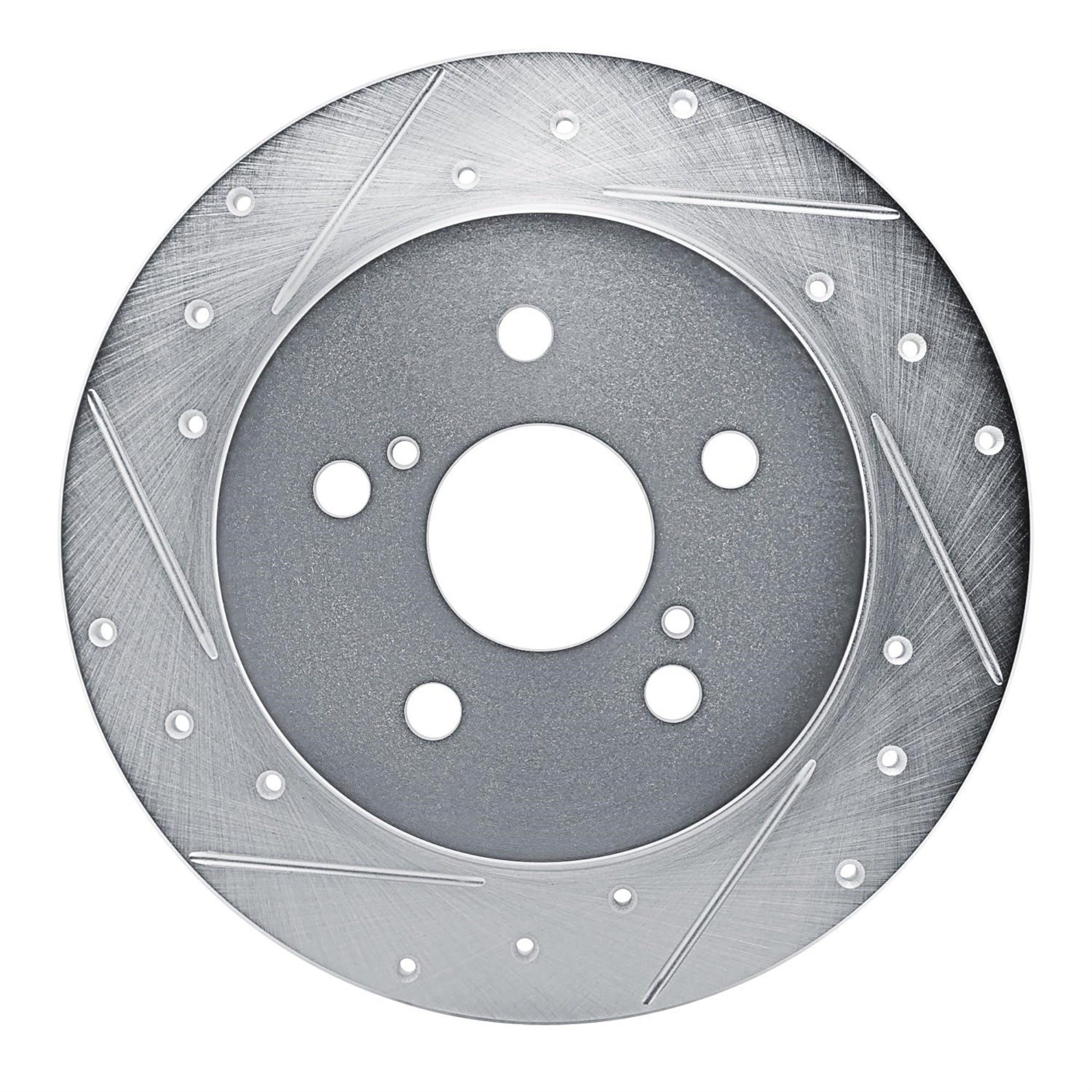 R1 Concepts Brake Rotor Drilled And Slotted Silver Edz-76157L