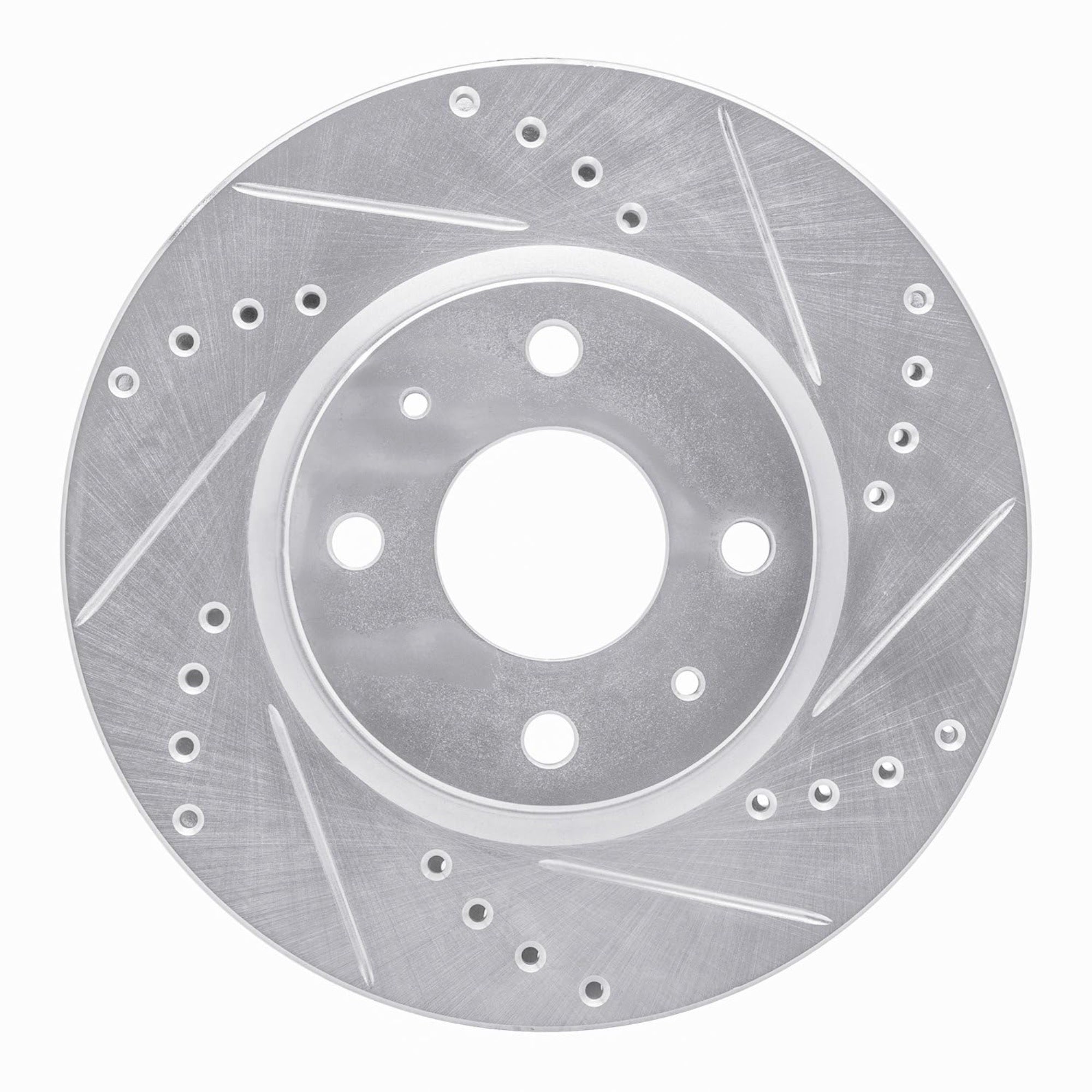 R1 Concepts Brake Rotor Drilled And Slotted Silver Edz-80009R