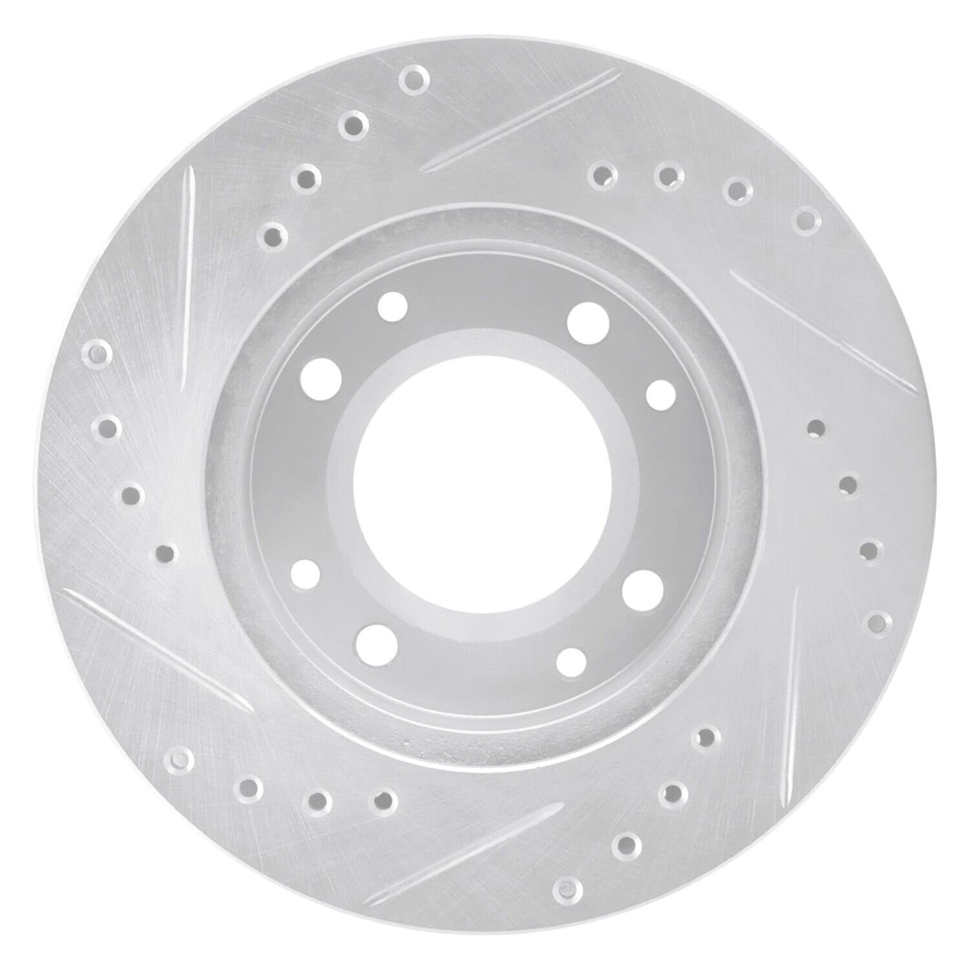 R1 Concepts Brake Rotor Drilled And Slotted Silver Edz-80012R