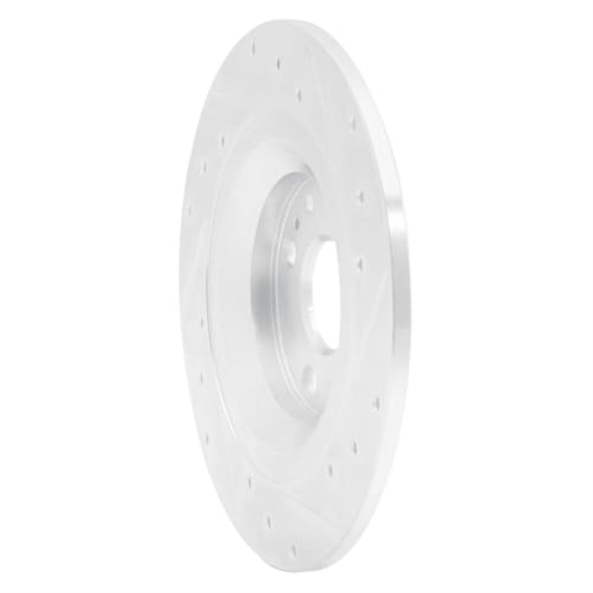 R1 Concepts Brake Rotor Drilled And Slotted Silver Edz-80037L