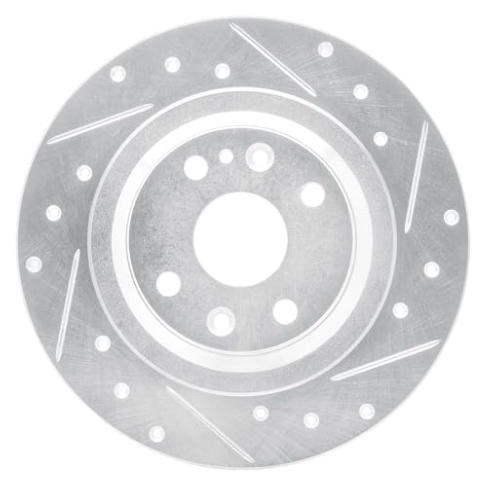 R1 Concepts Brake Rotor Drilled And Slotted Silver Edz-80037R