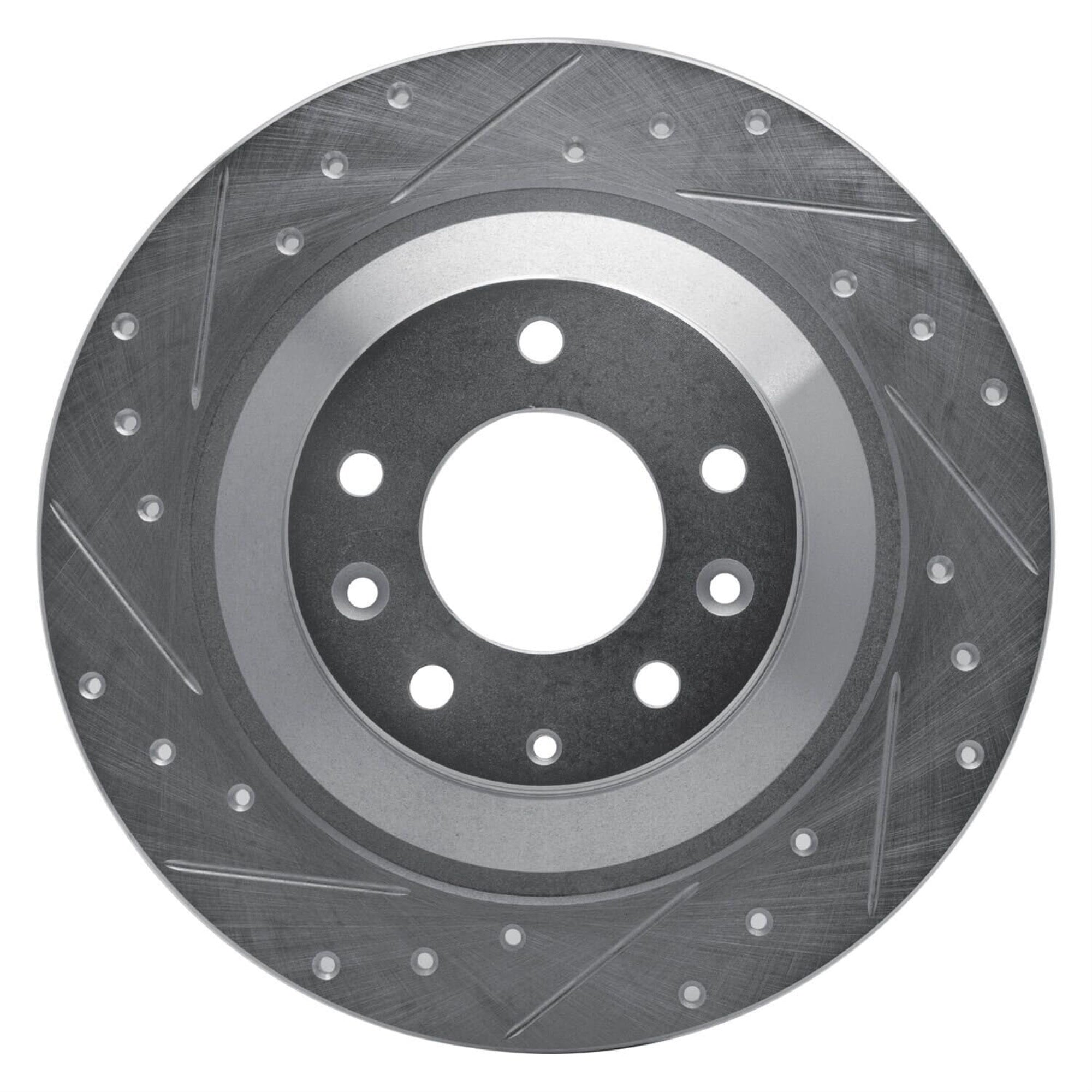 R1 Concepts Brake Rotor Drilled And Slotted Silver Edz-80046L